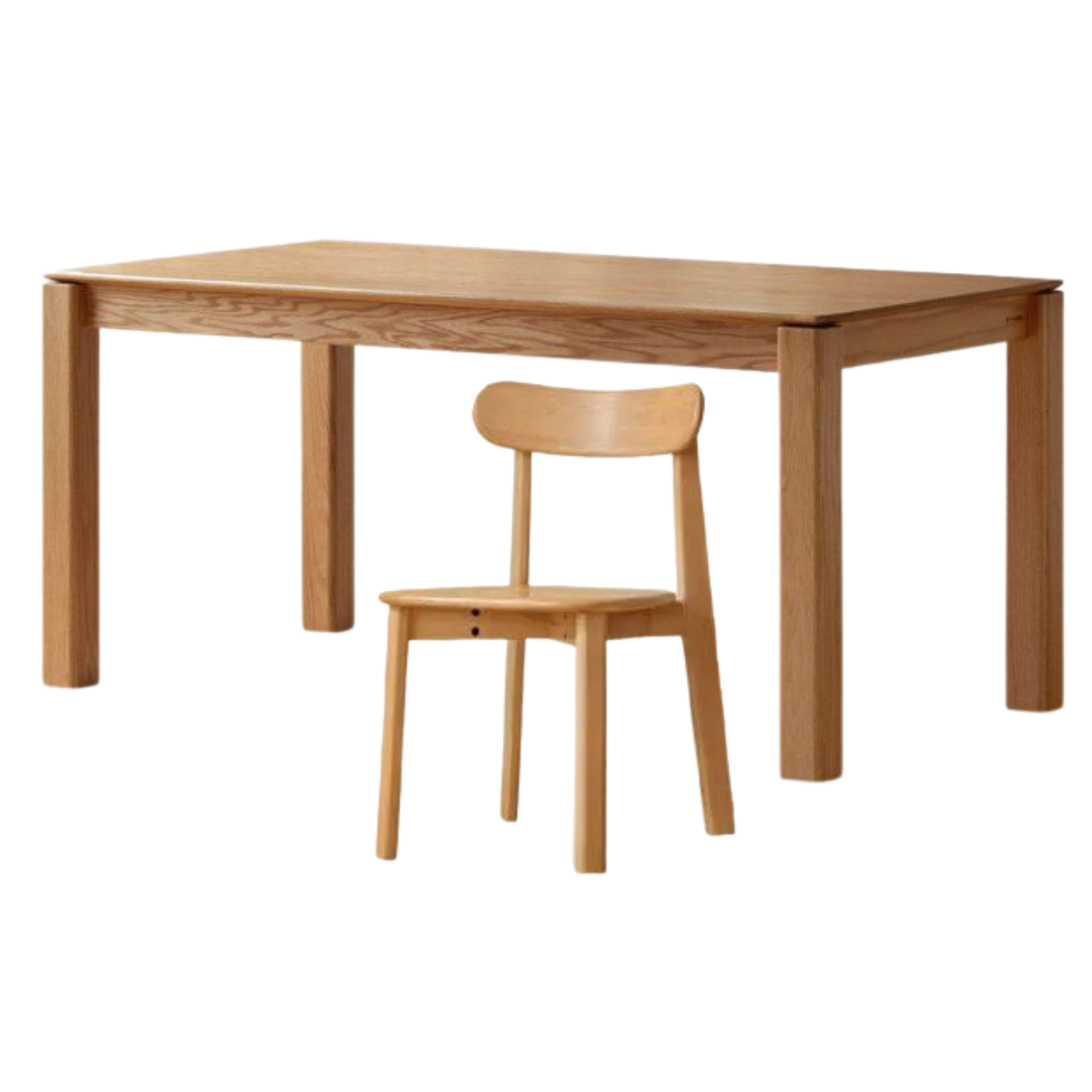 Oak Solid Wood Modern Minimalist Long Dining Table