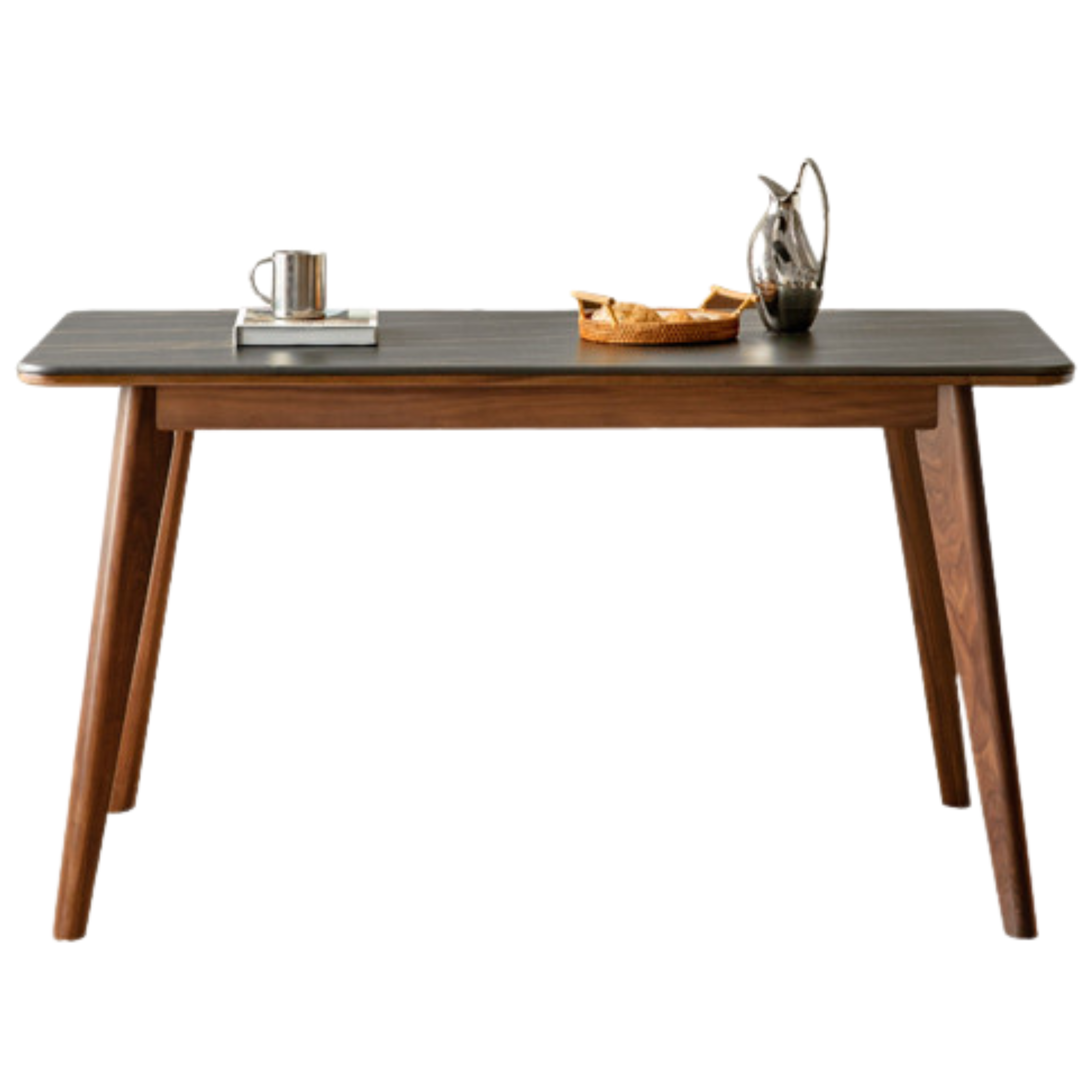 Ash, Black Walnut, Sandalwood Solid Wood Rock Plate Dining Table
