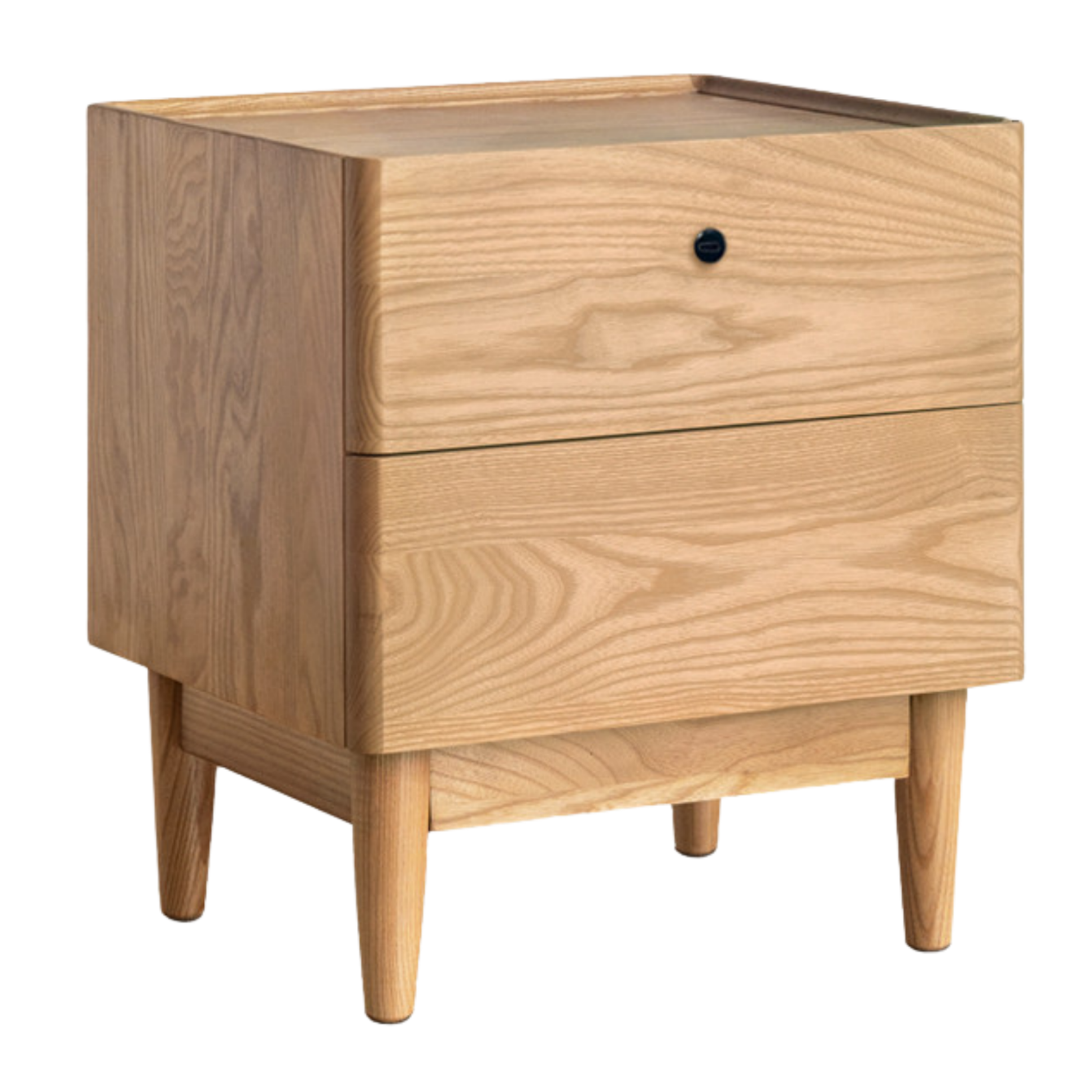 Ash, Oak, White Ash, White Oak, Sandalwood Solid Wood White Wax Small Nightstand