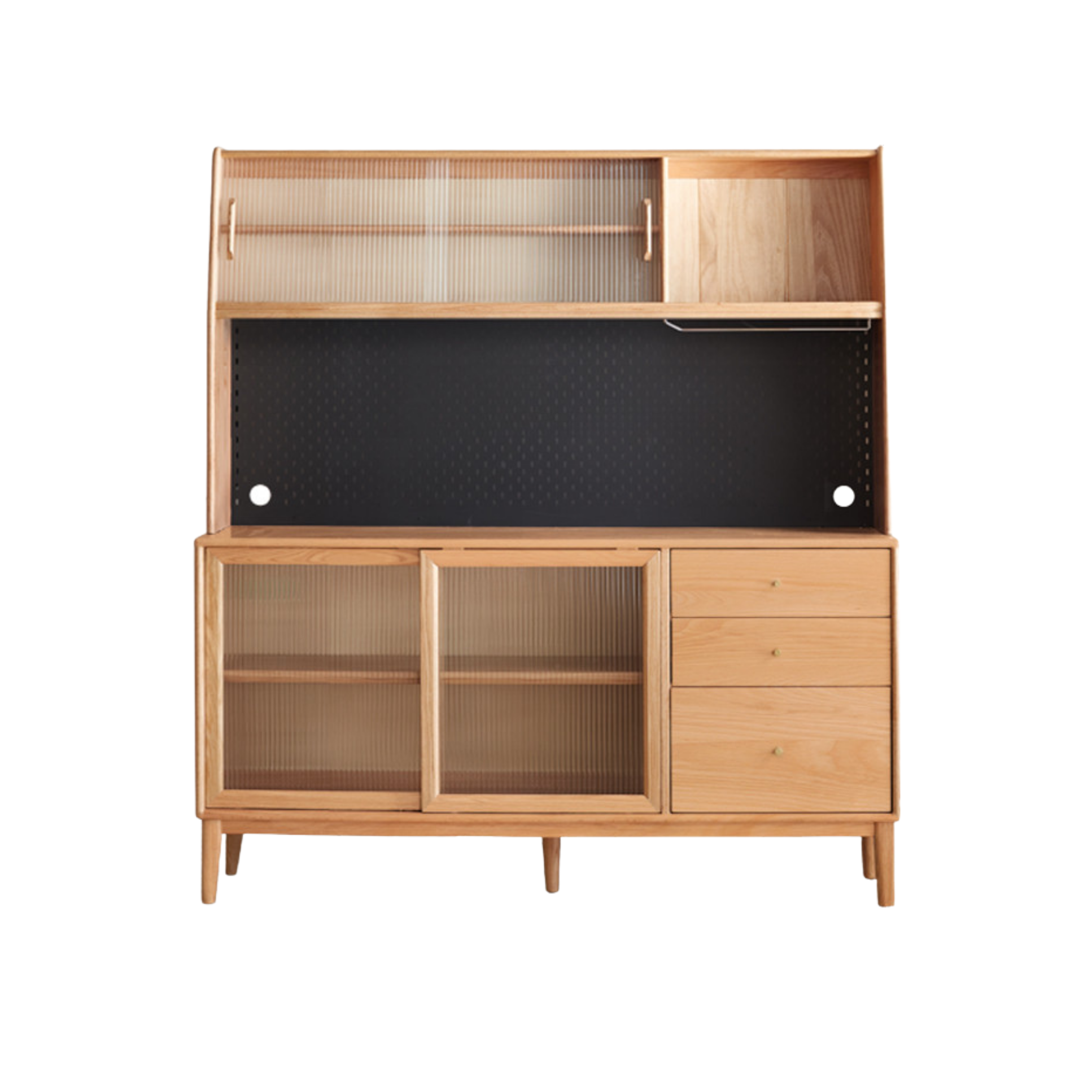 Solid Rubberwood, Oak Solid Wood, Beech Solid Wood Buffet Cabinet, Sideboard