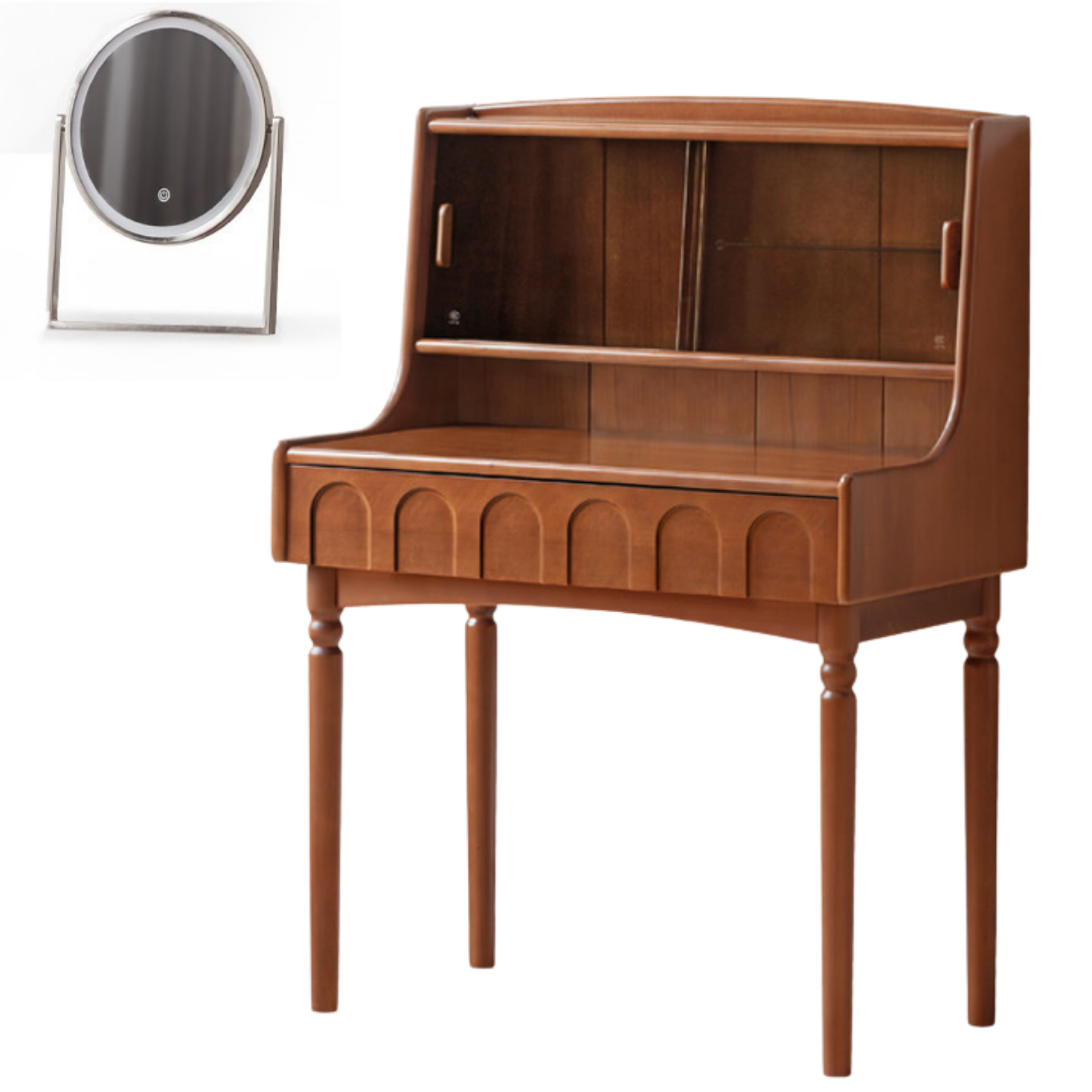 Poplar Solid Wood Multifunctional Vanity Table.