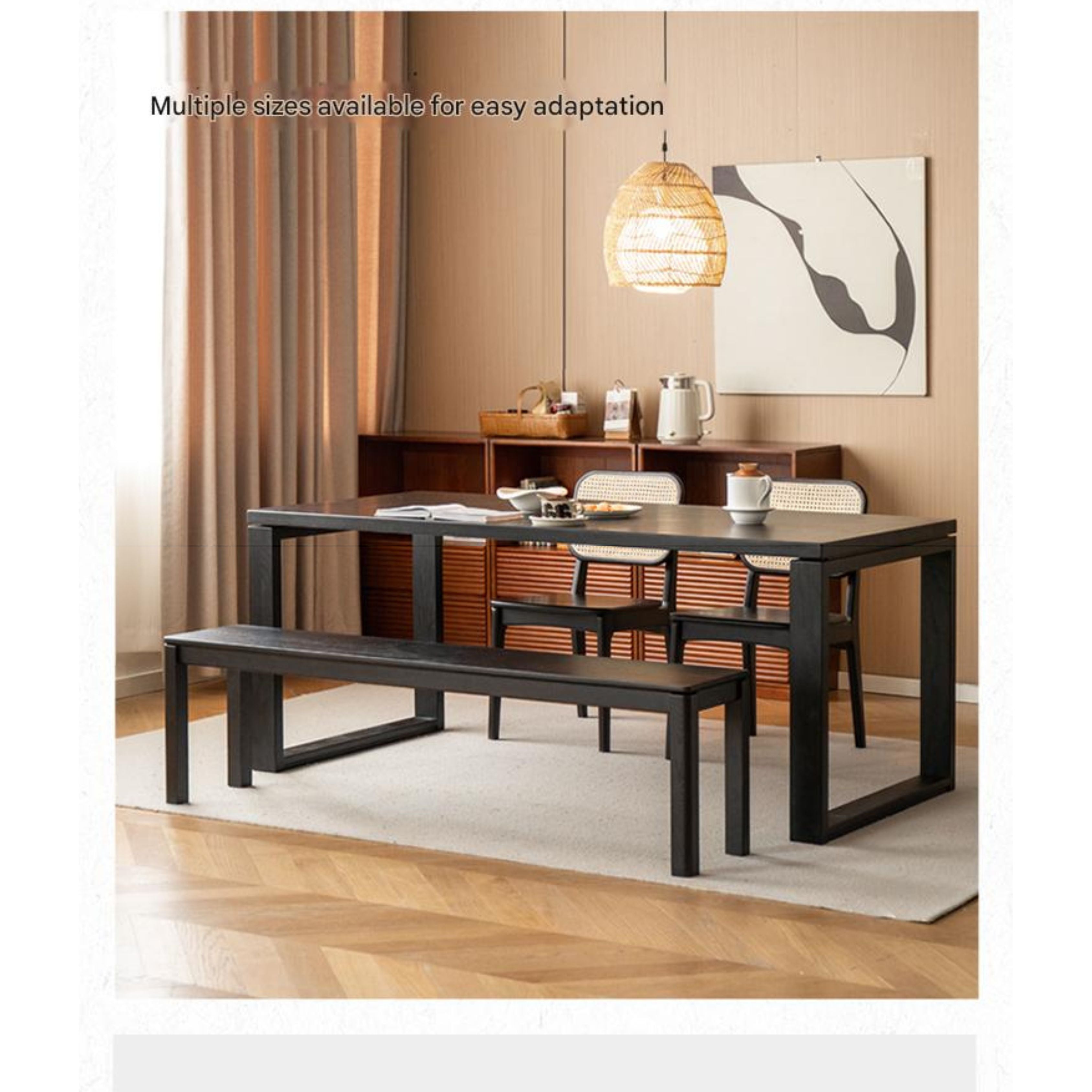 Oak Solid Wood American Modern Bench