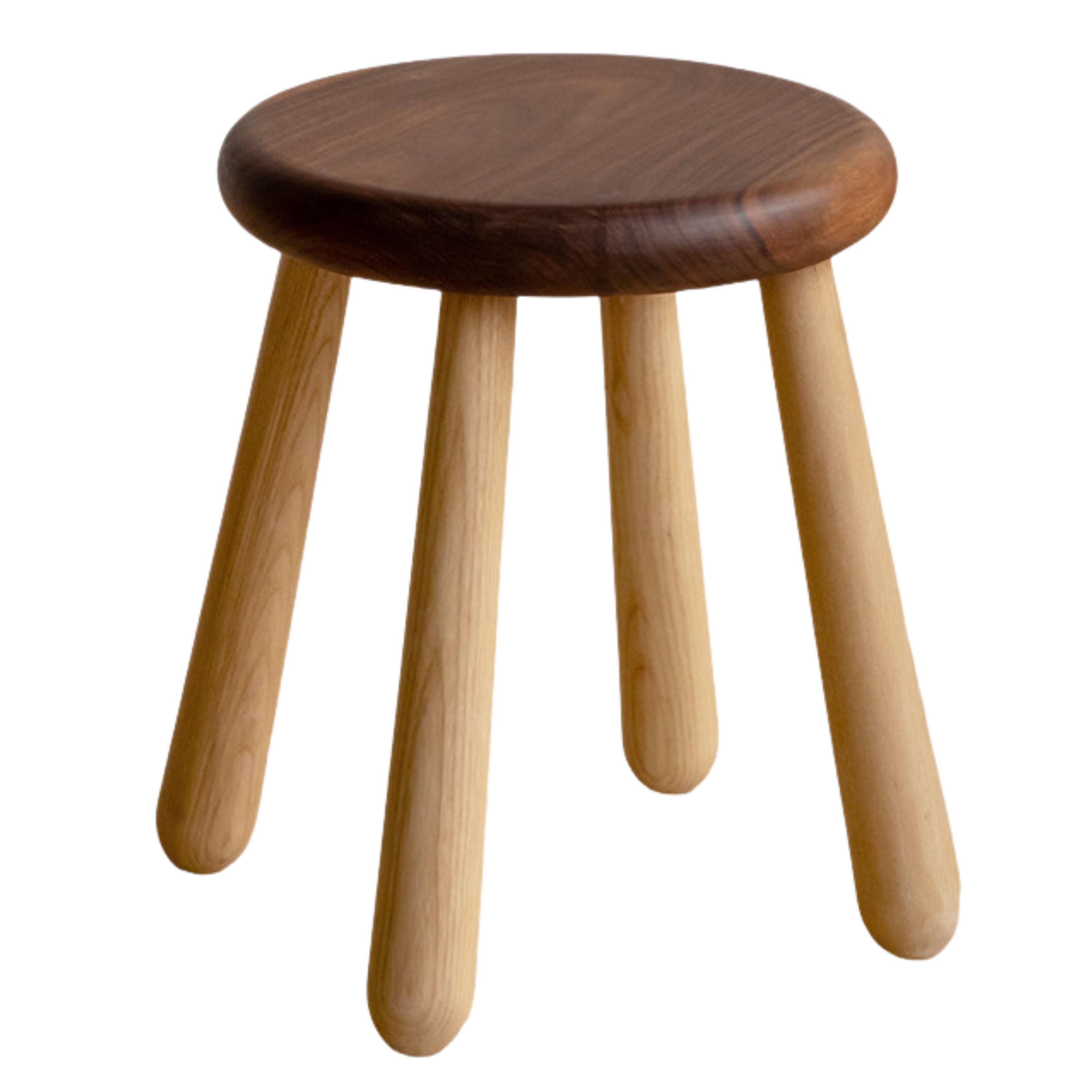 South American Walnut, Black Walnut, Ash Solid Wood Side Chair Small Stool