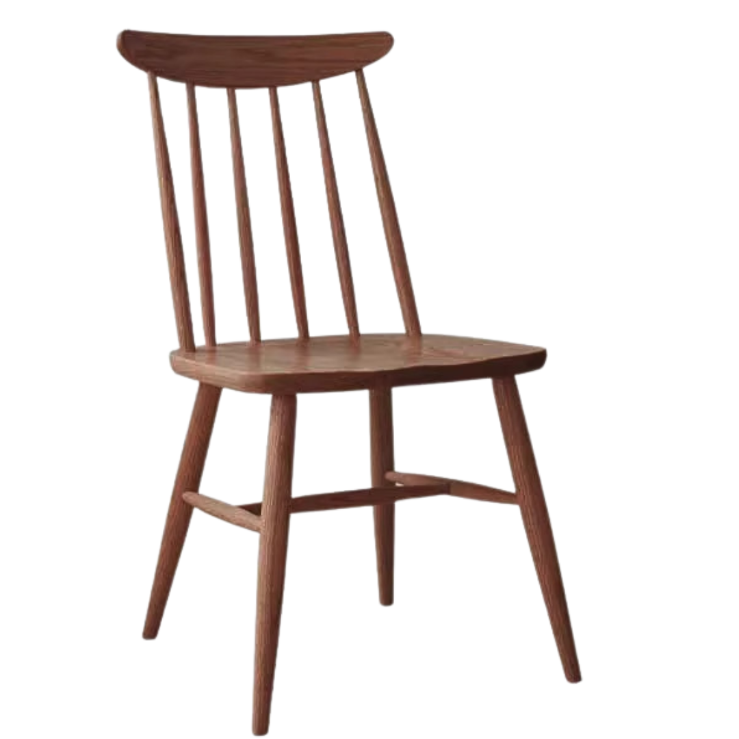 Black Walnut, Ash, Oak, Cherry, Beech Solid Wood Windsor Chair 4 Pcs Set