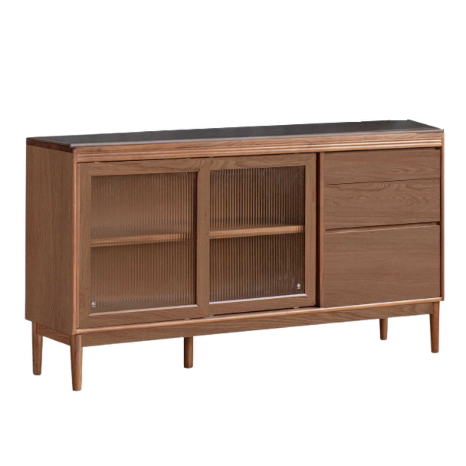 Black Walnut, Oak, Sandalwood, Ash, White Ash Solid Wood Rock Board Sideboard