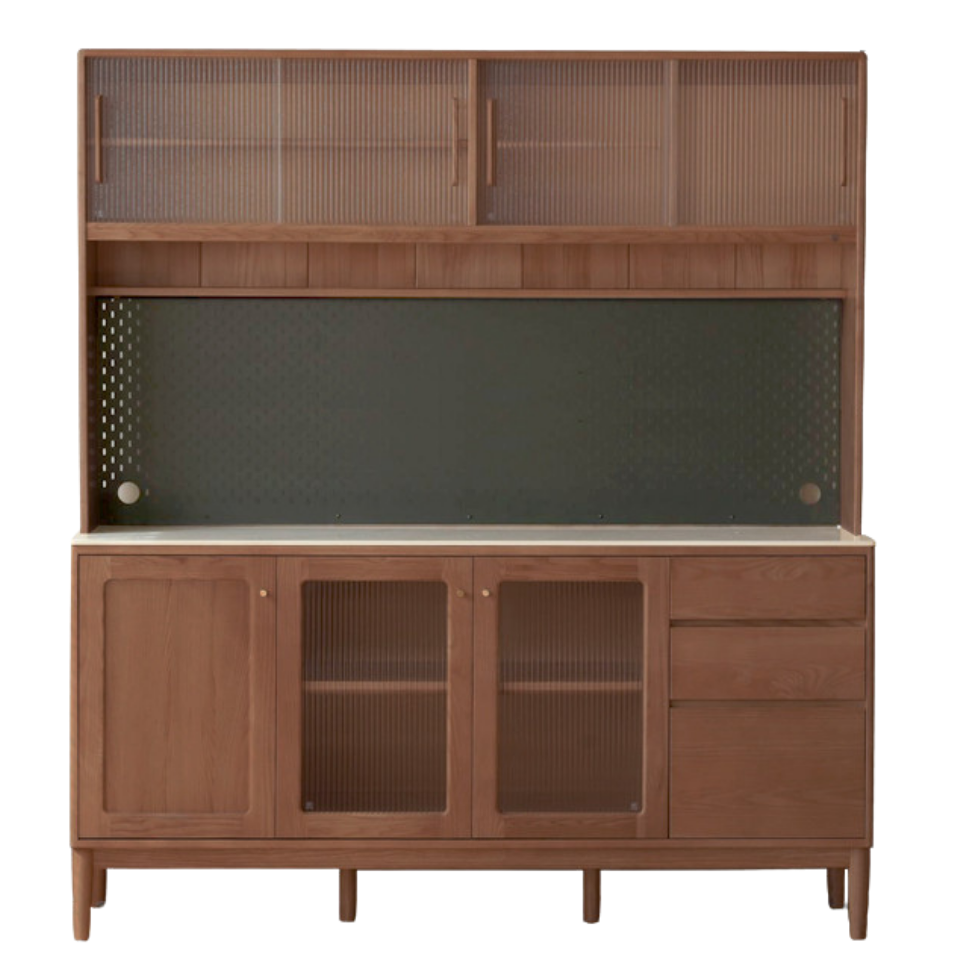 Ash Solid Wood Rock Board Dining Sideboard