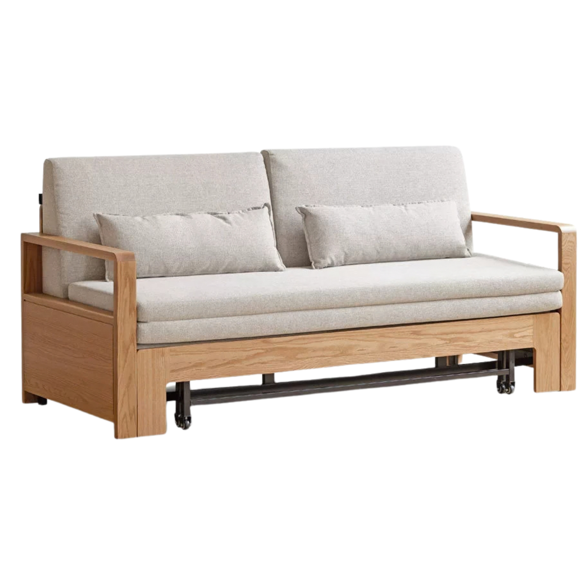 Oak, Ash Solid Wood Modern Dual-Use Sofa Bed