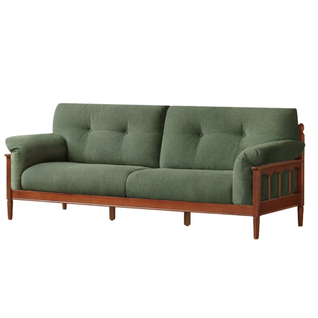Poplar Solid Wood Sofa French Retro
