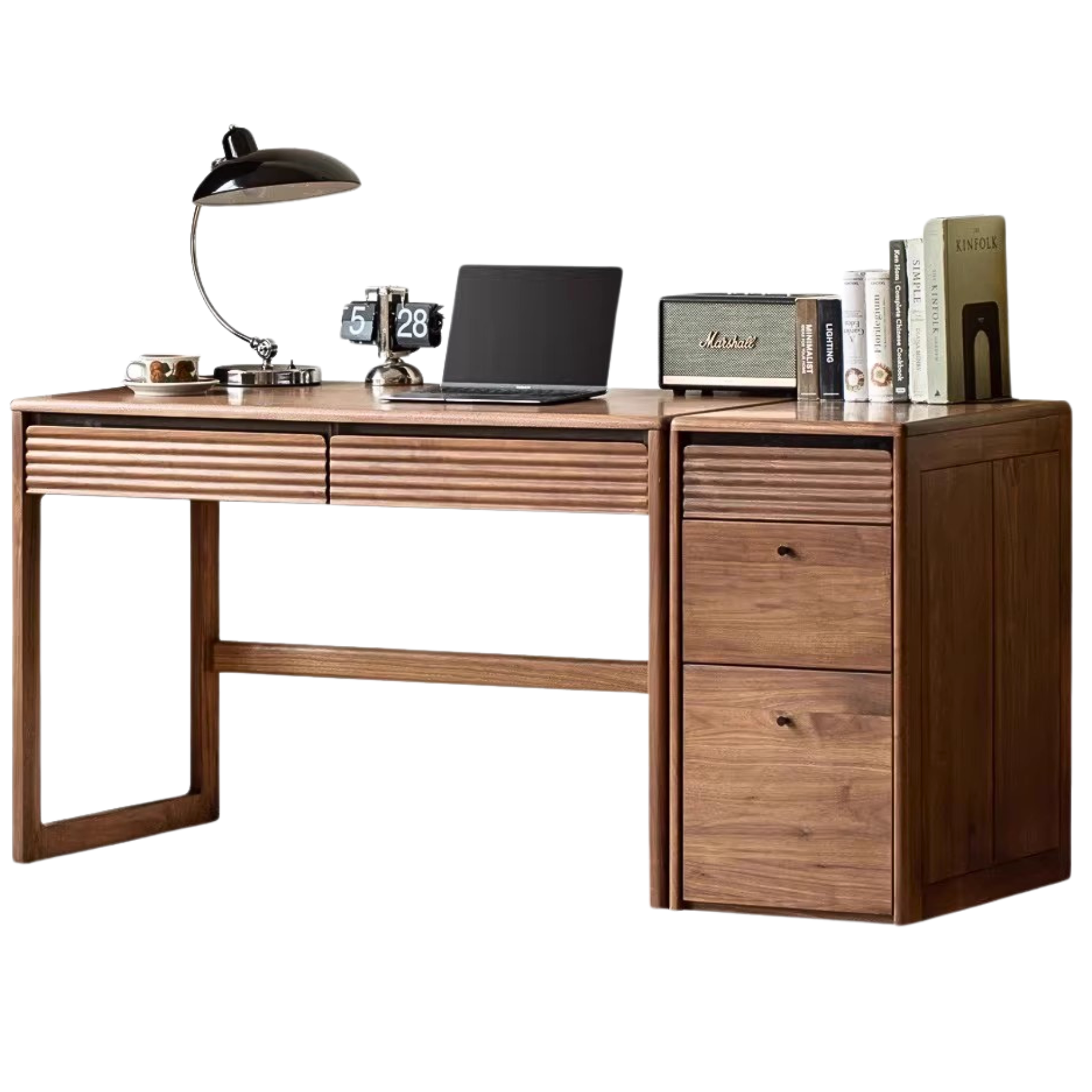 Black Walnut Solid Wood Desk Nordic