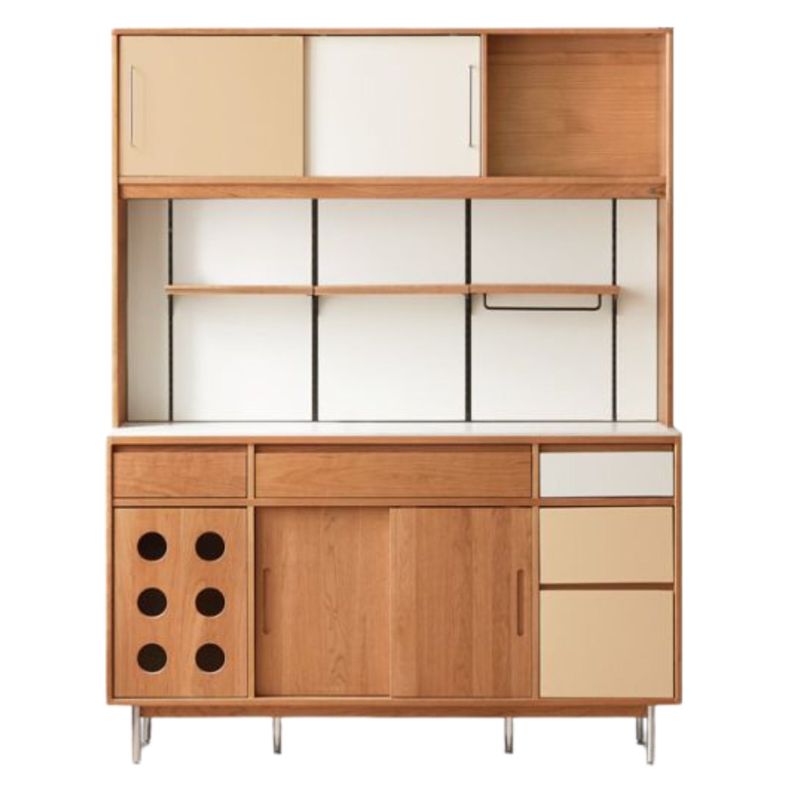 Cherry Solid Wood Medieval Style Retro Sideboard