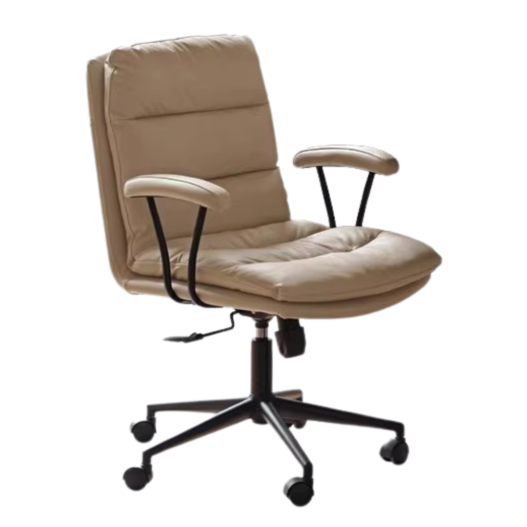 Organic Leather Office Ergonomic Liftable Chair