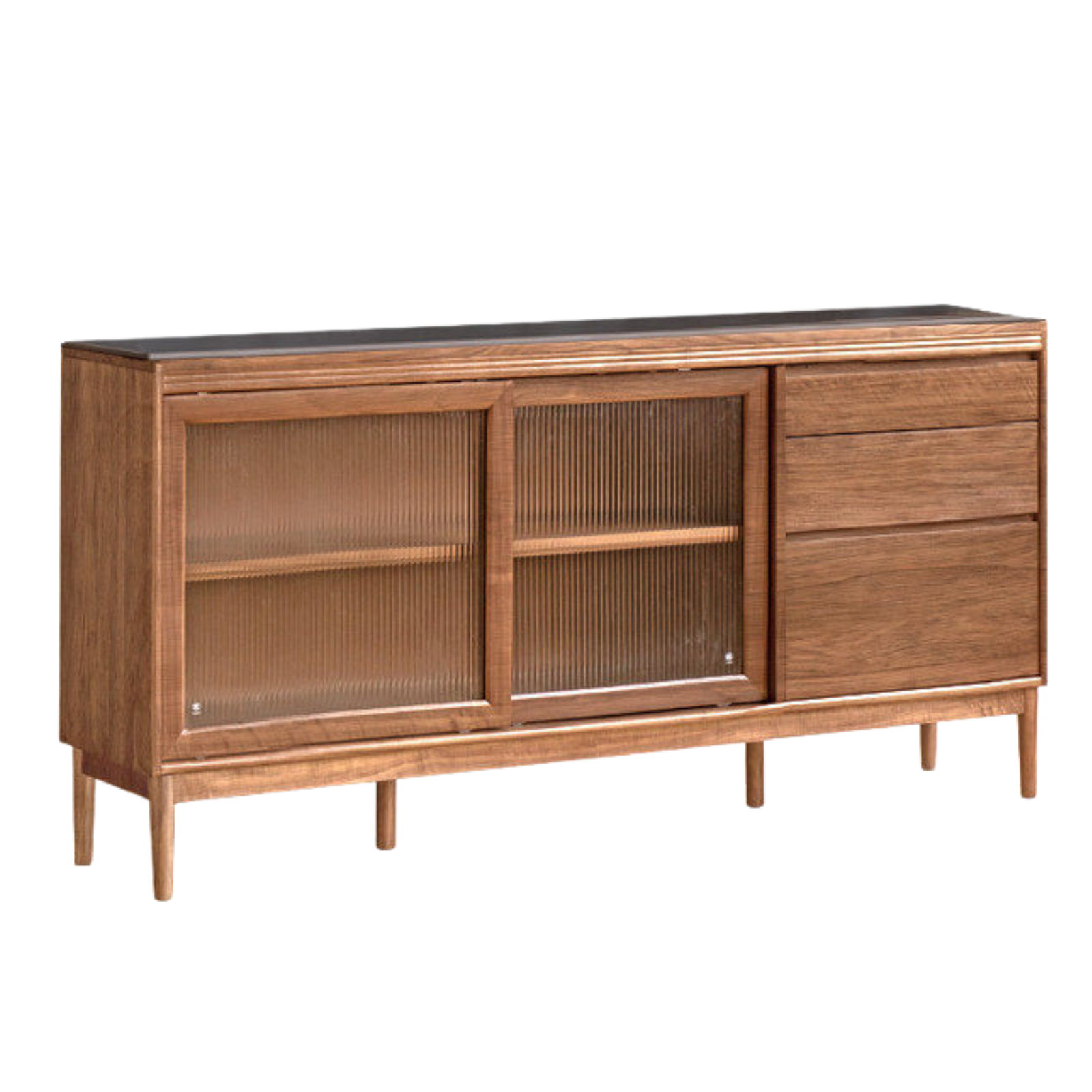 Black Walnut, Oak, Sandalwood, Ash, White Ash Solid Wood Rock Board Sideboard