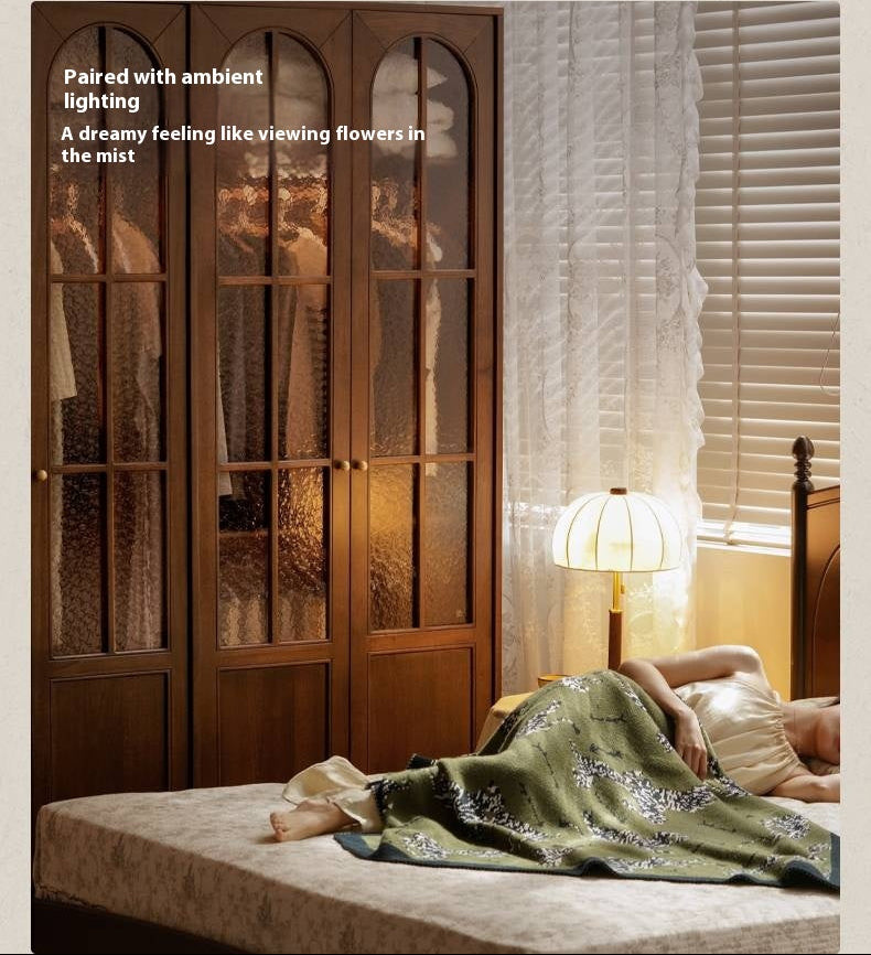 Sandalwood Solid Wood French Retro Style Wardrobe