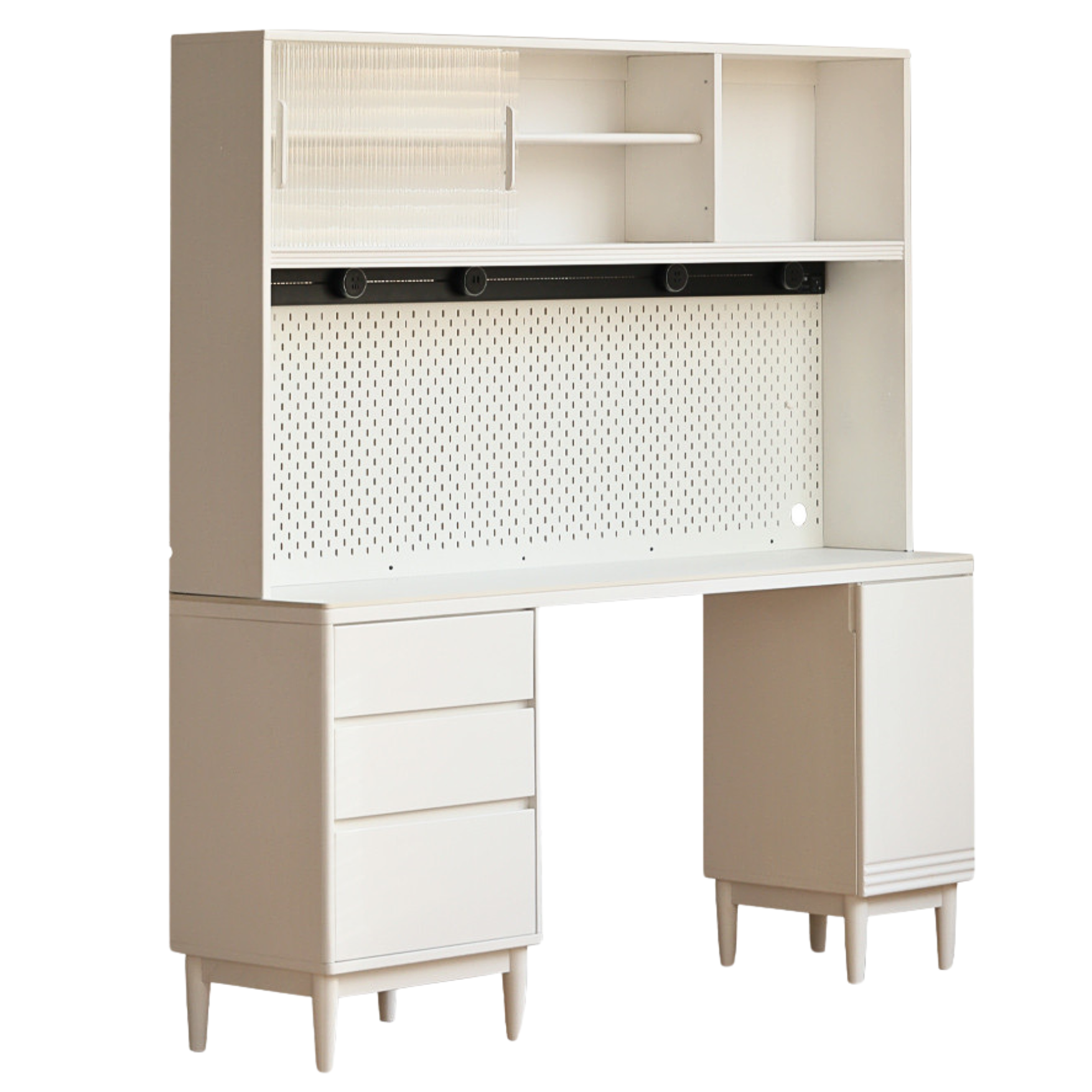 Solid RubberWood Multifunctional High Rock Plate Dining Sideboard