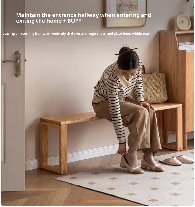 Ash, Oak, Cherry, Beech Solid Wood Long Bed end Bench