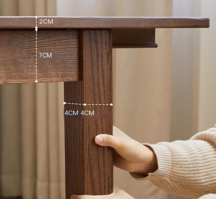 Oak Solid Wood Retractable Dining Table