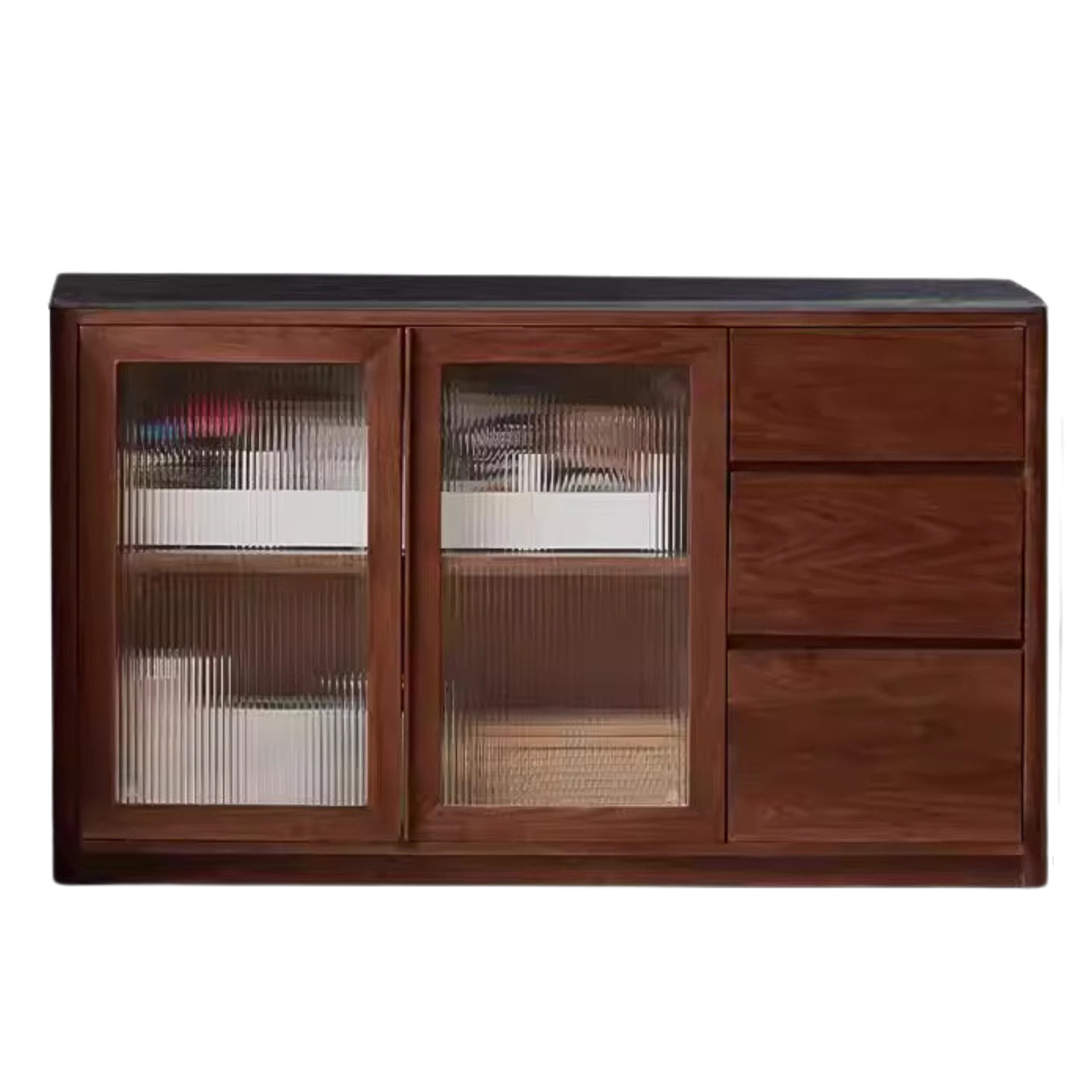 Black Walnut, Ash, Sandalwood Solid Wood Sideboard Hole Storage