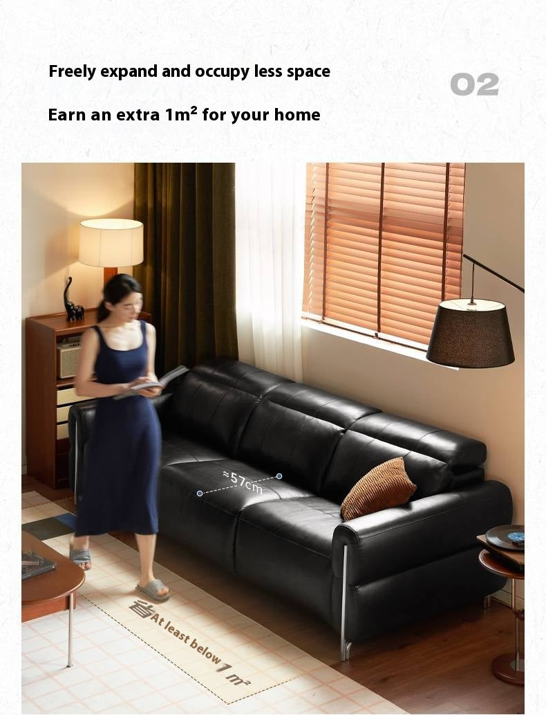 Leather Bauhaus Telescopic Function Sofa