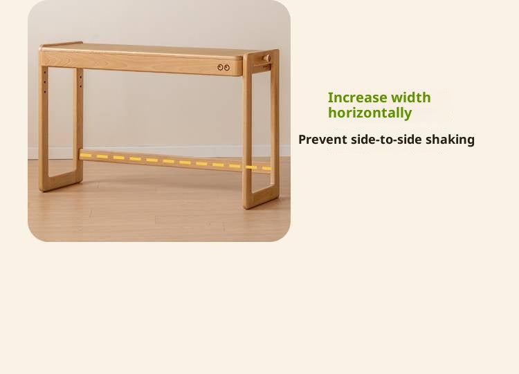 Beech Solid Wood Liftable Study Desk