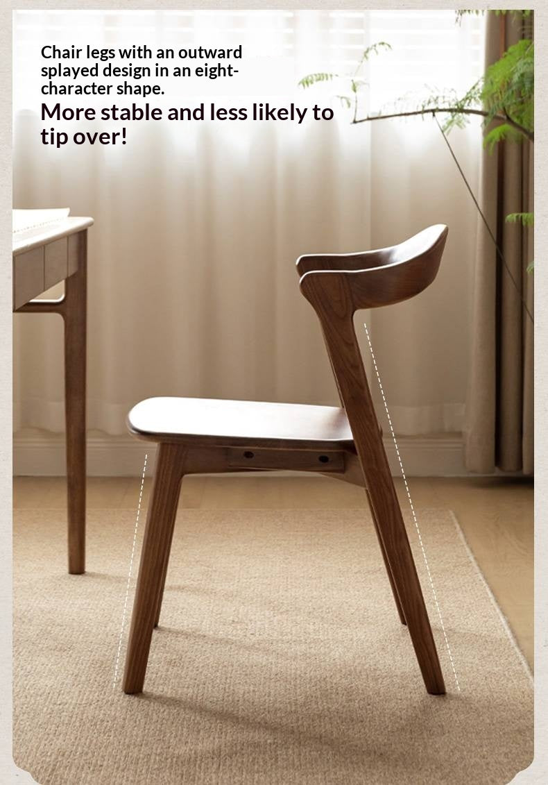 Black Walnut, Ash Solid Wood Dining Chair