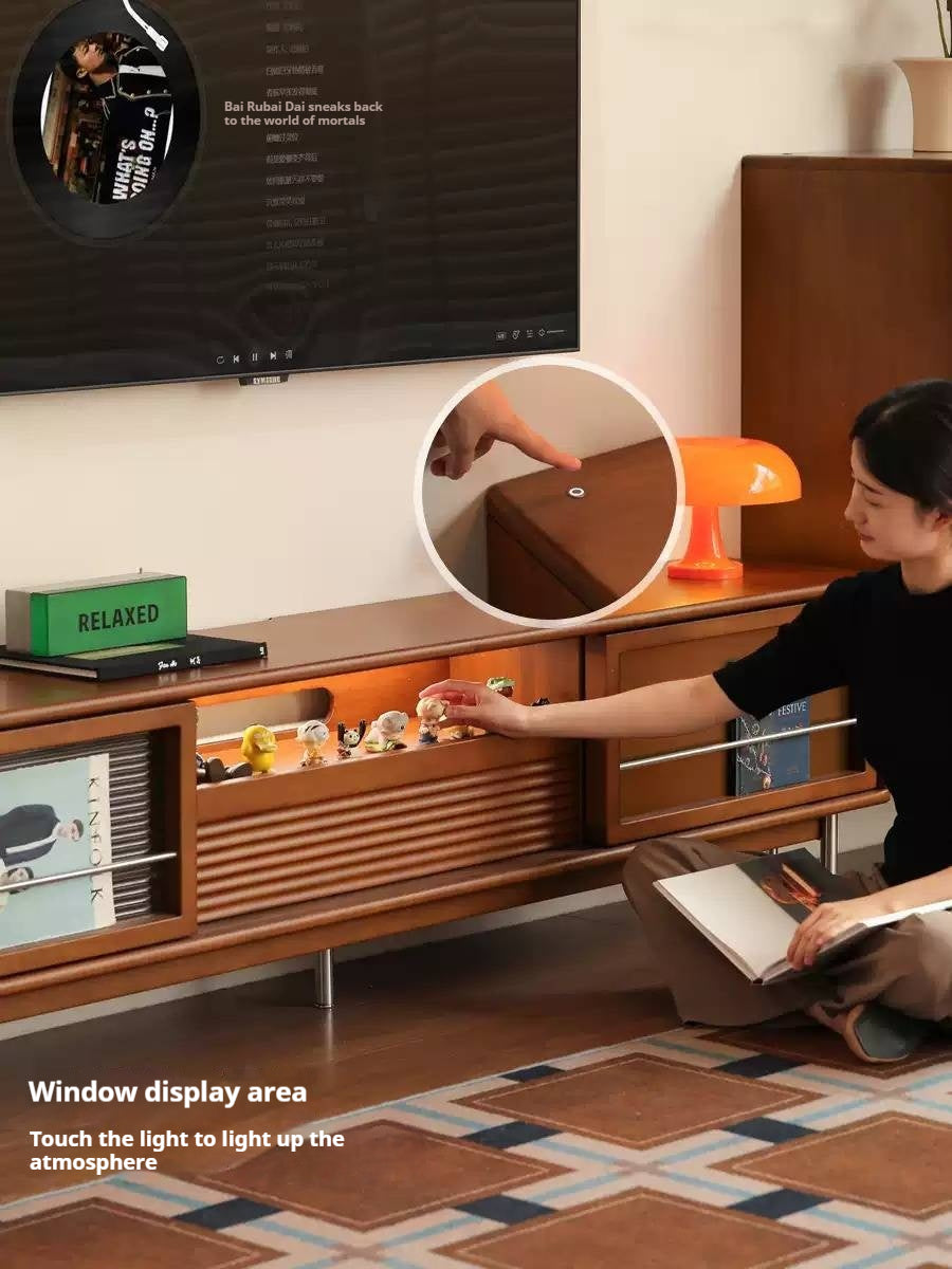 Tulipwood Solid Wood Bauhaus Style TV Cabinet