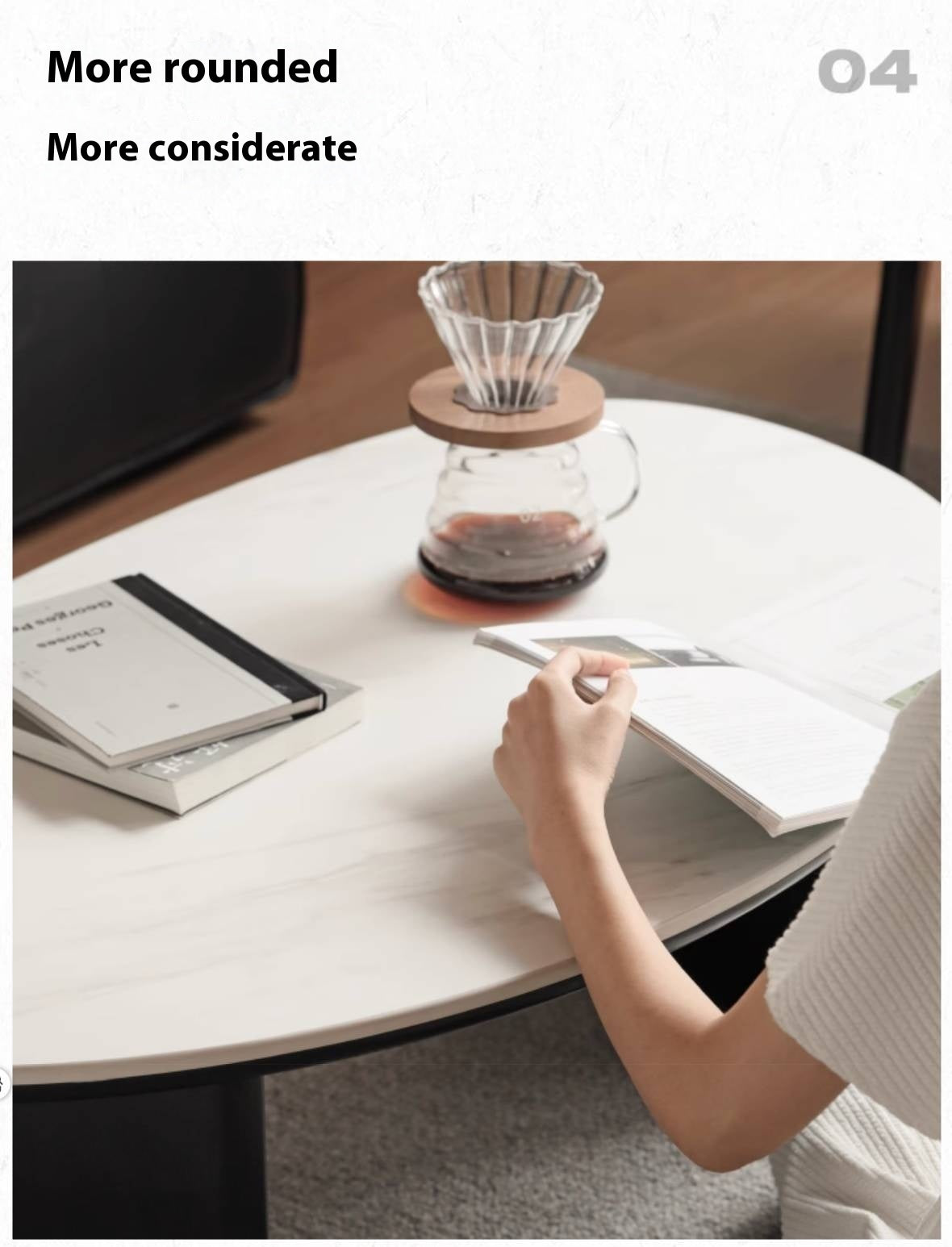 Oak, Ash Solid Wood Rock Slab Coffee Table Combination