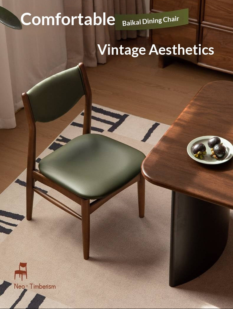 4 pcs -Solid RubberWood Dining Chair Upholstered Dining Chair, Danish Modern