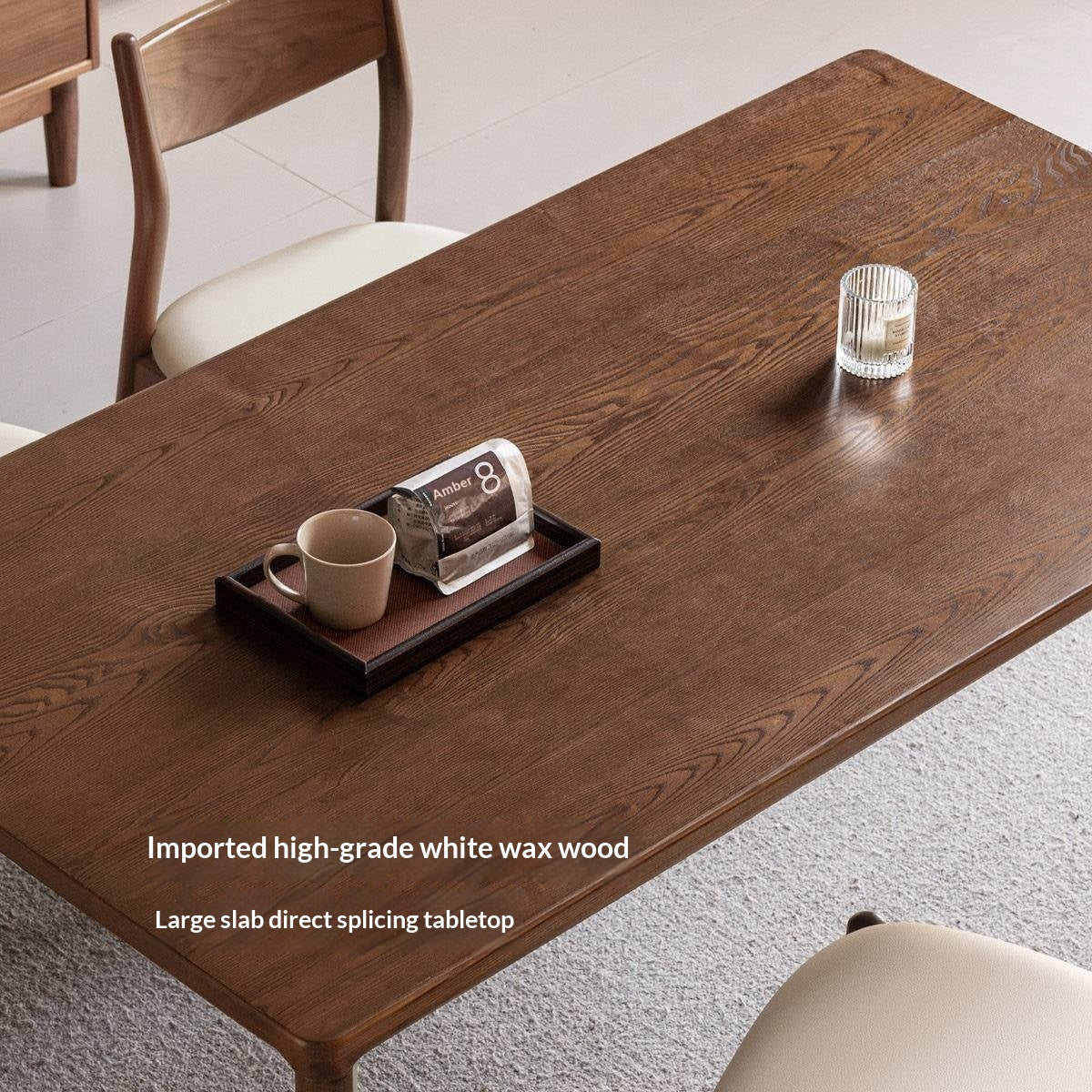 Ash Solid Wood Modern Minimalist Dining Table