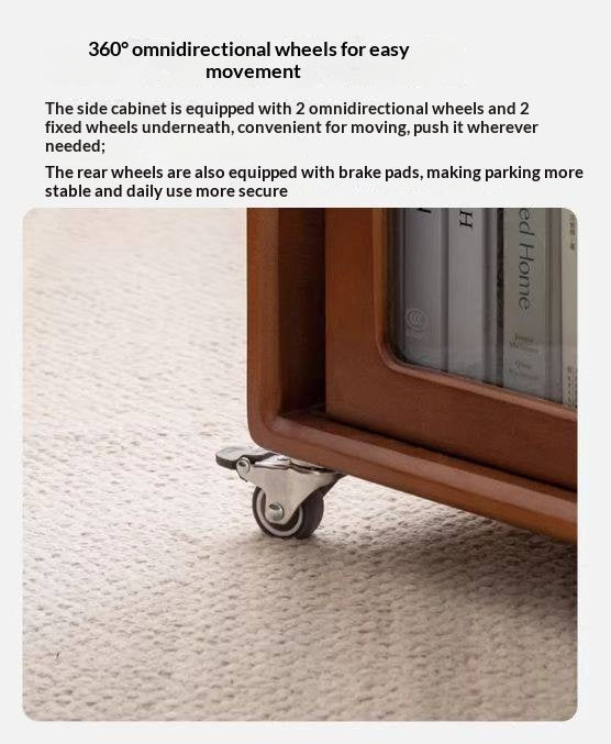 Poplar, Oak Solid Wood Side Table.