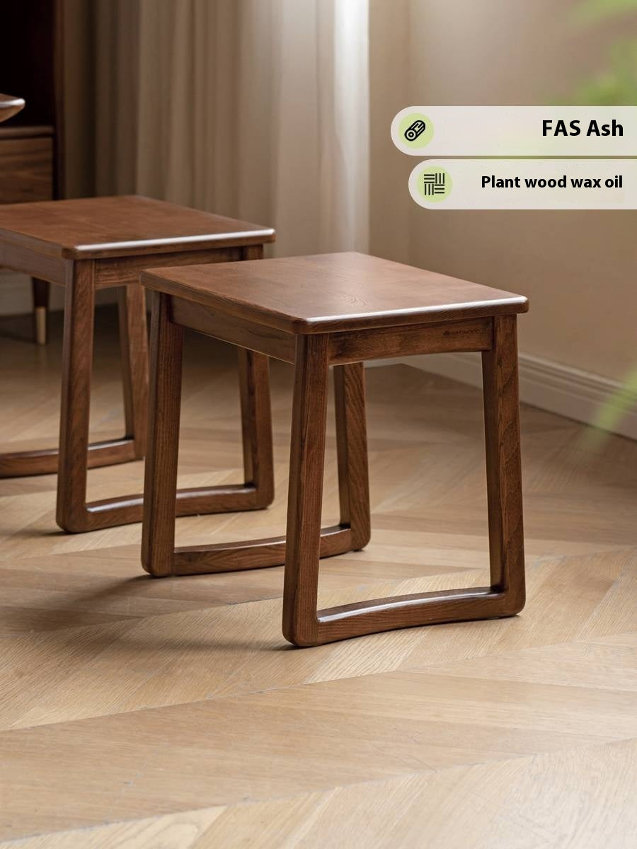Ash, Oak Solid Wood Modern and Simple Style Tea Stool