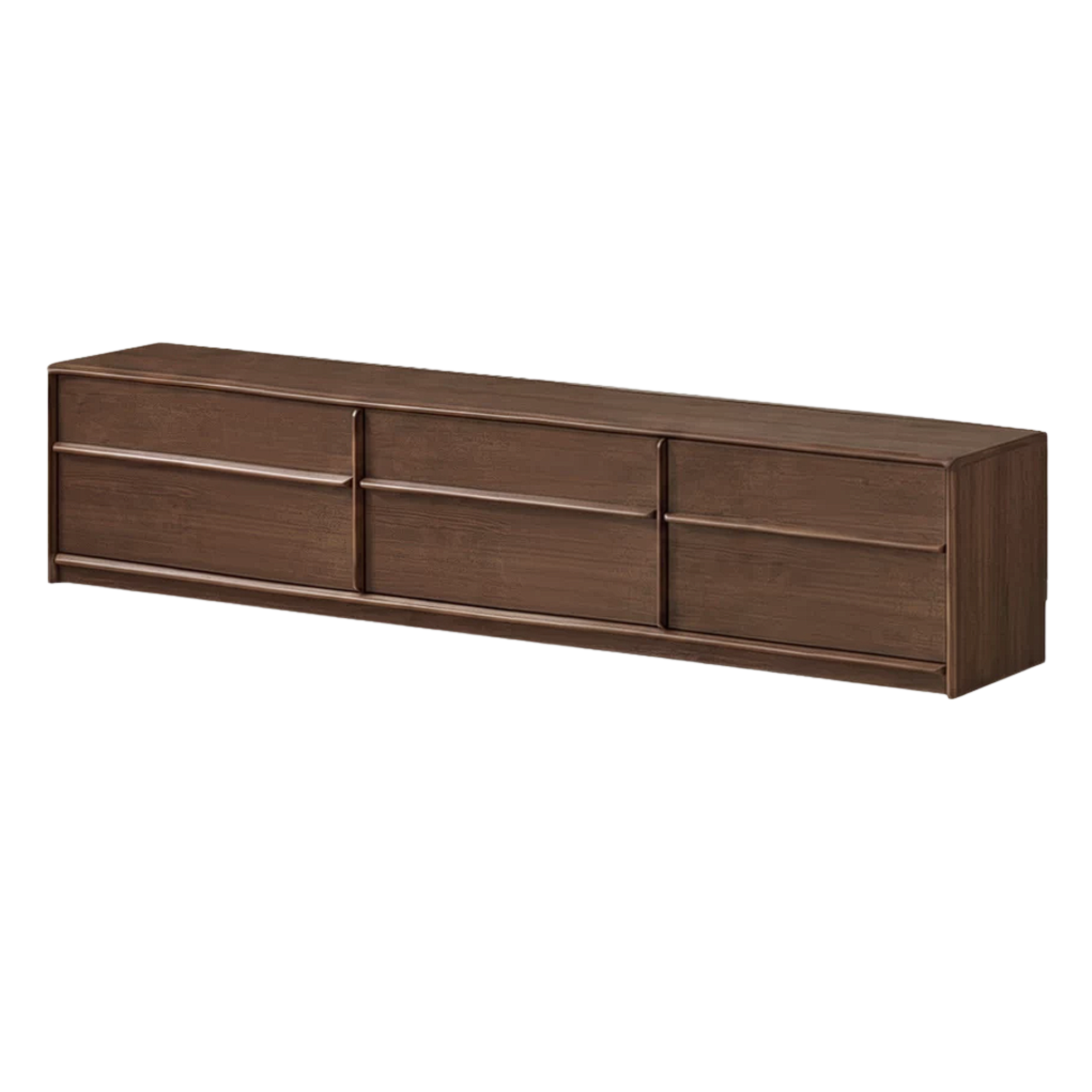 Black Walnut, Rosewood Solid Italian Light Luxury TV Stand