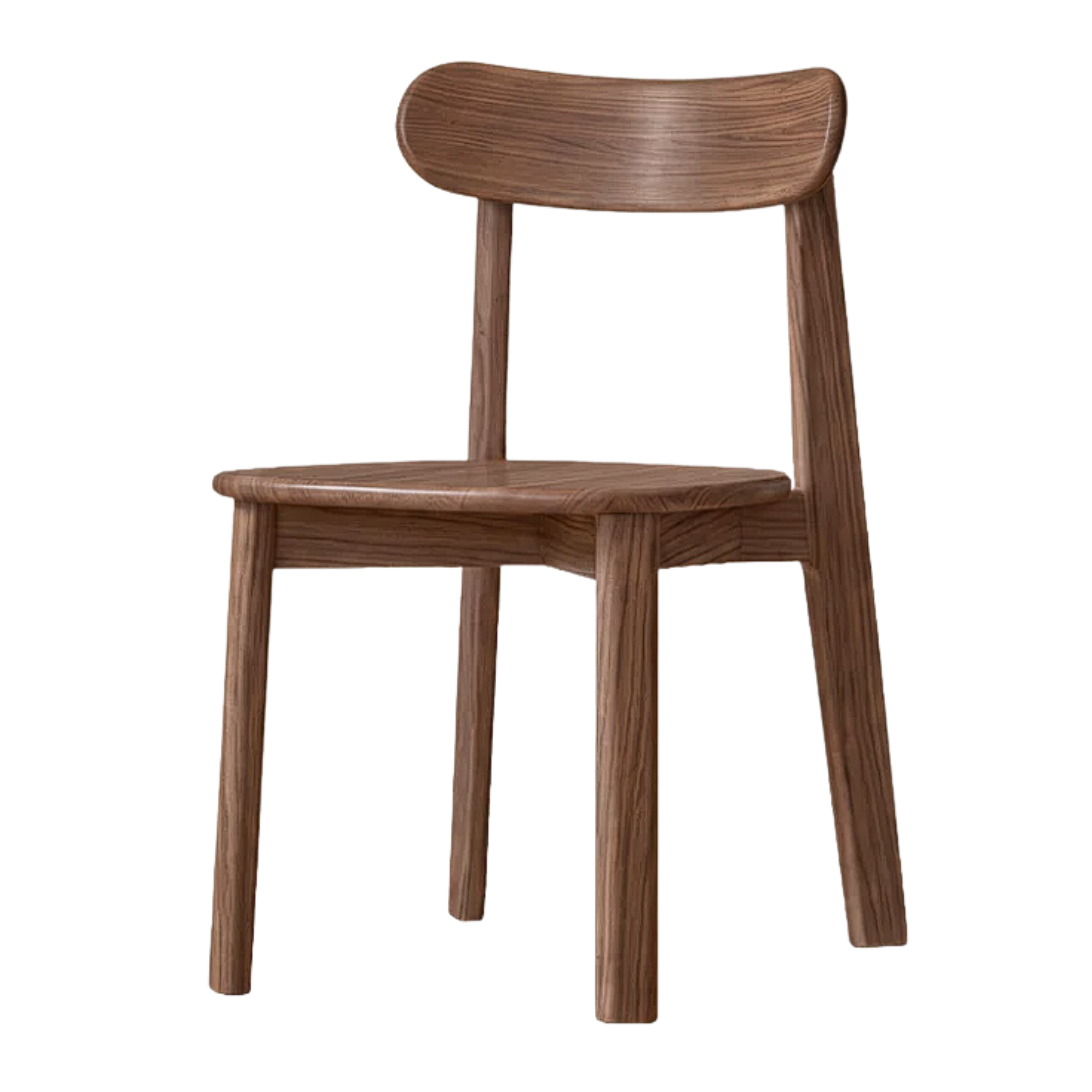 4 pcs -Beech, Oak, Black Walnut, White Ash Solid Wood Modern Dining Chairs