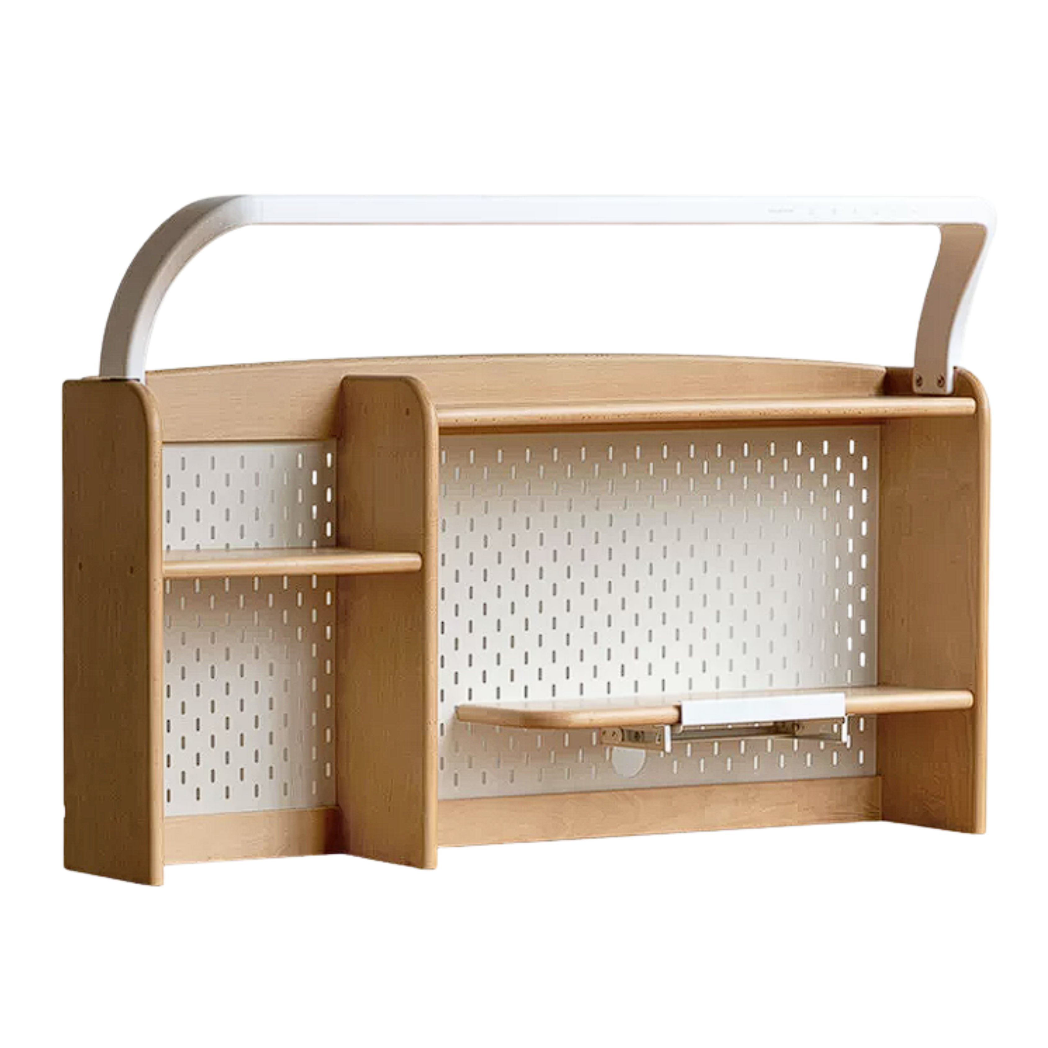Beech, Oak, Rubberwood Solid Wood Study Desk with Shelf