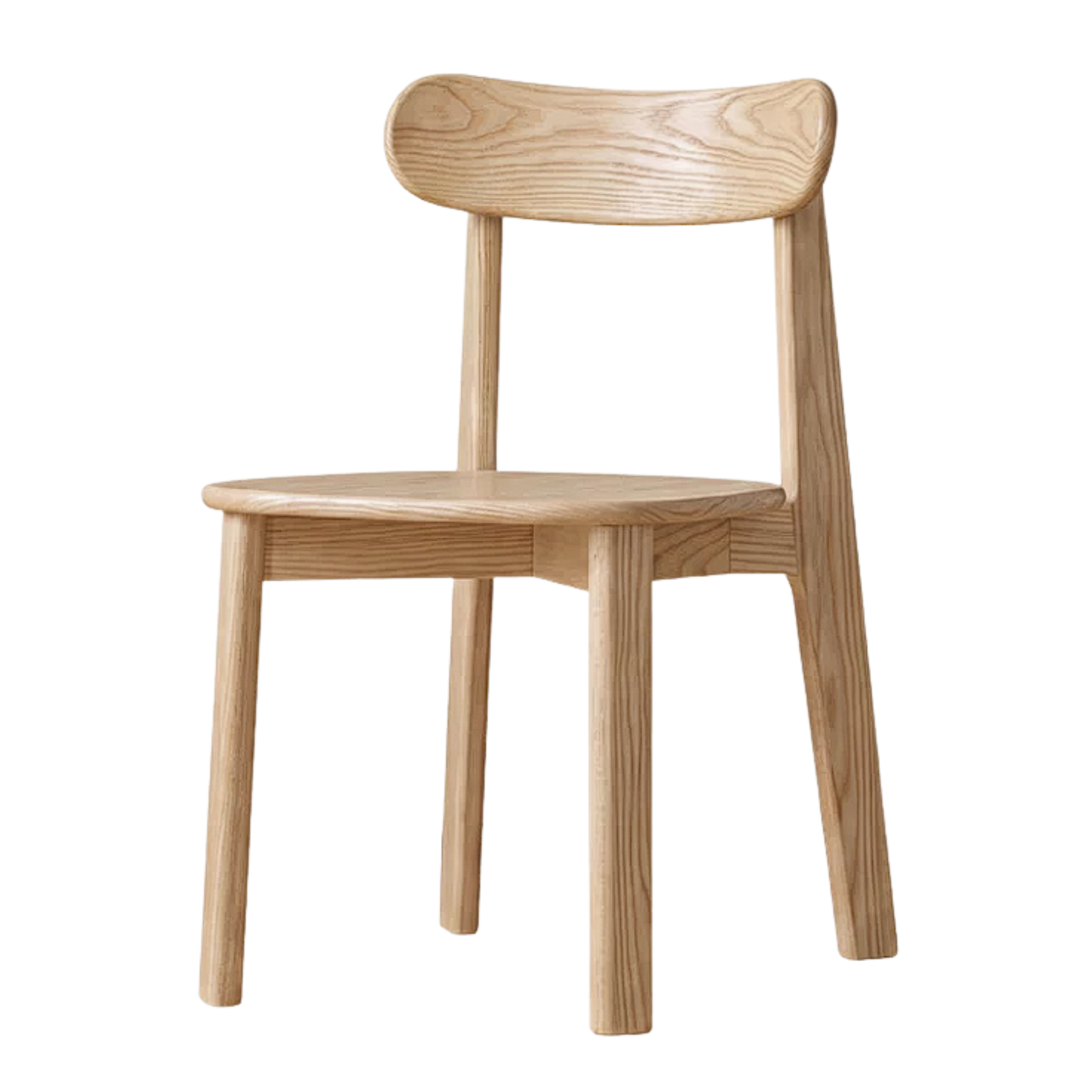 4 pcs -Beech, Oak, Black Walnut, White Ash Solid Wood Modern Dining Chairs