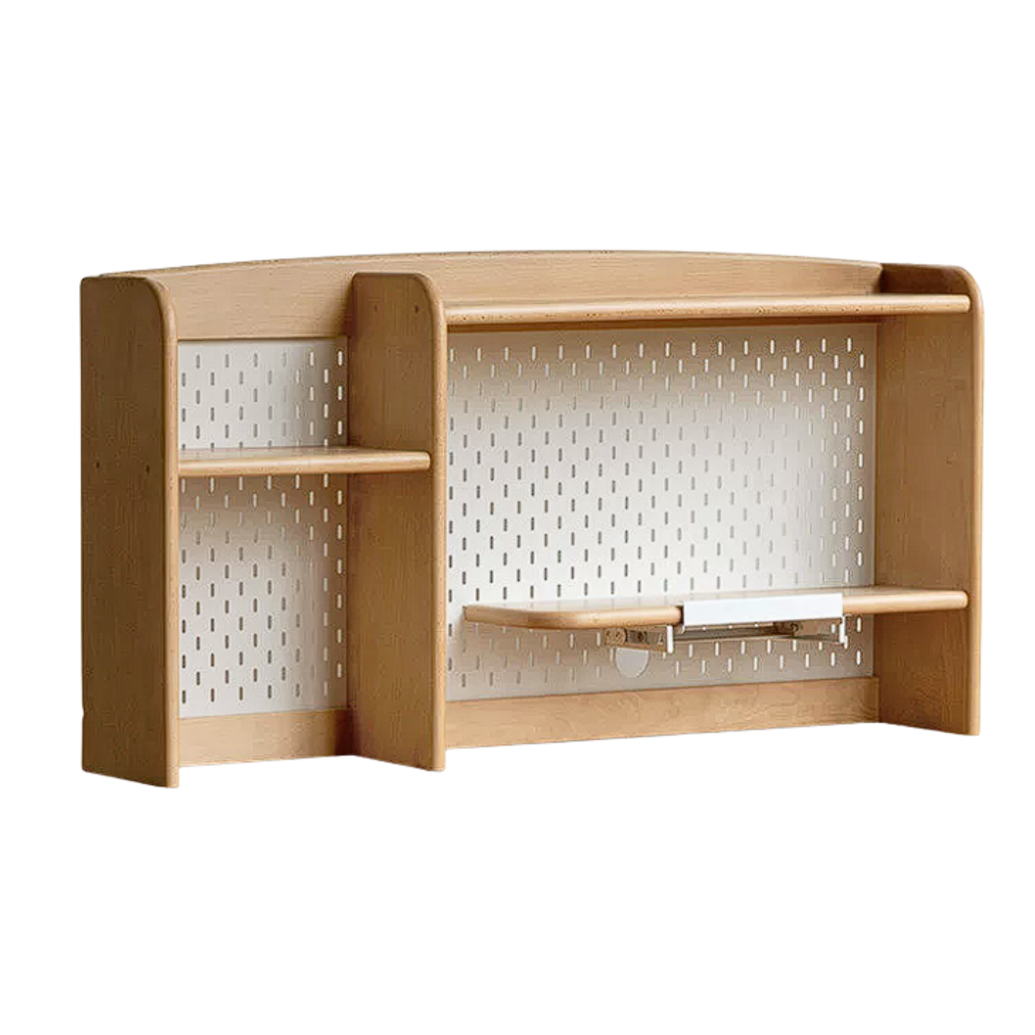 Beech, Oak, Rubberwood Solid Wood Study Desk with Shelf