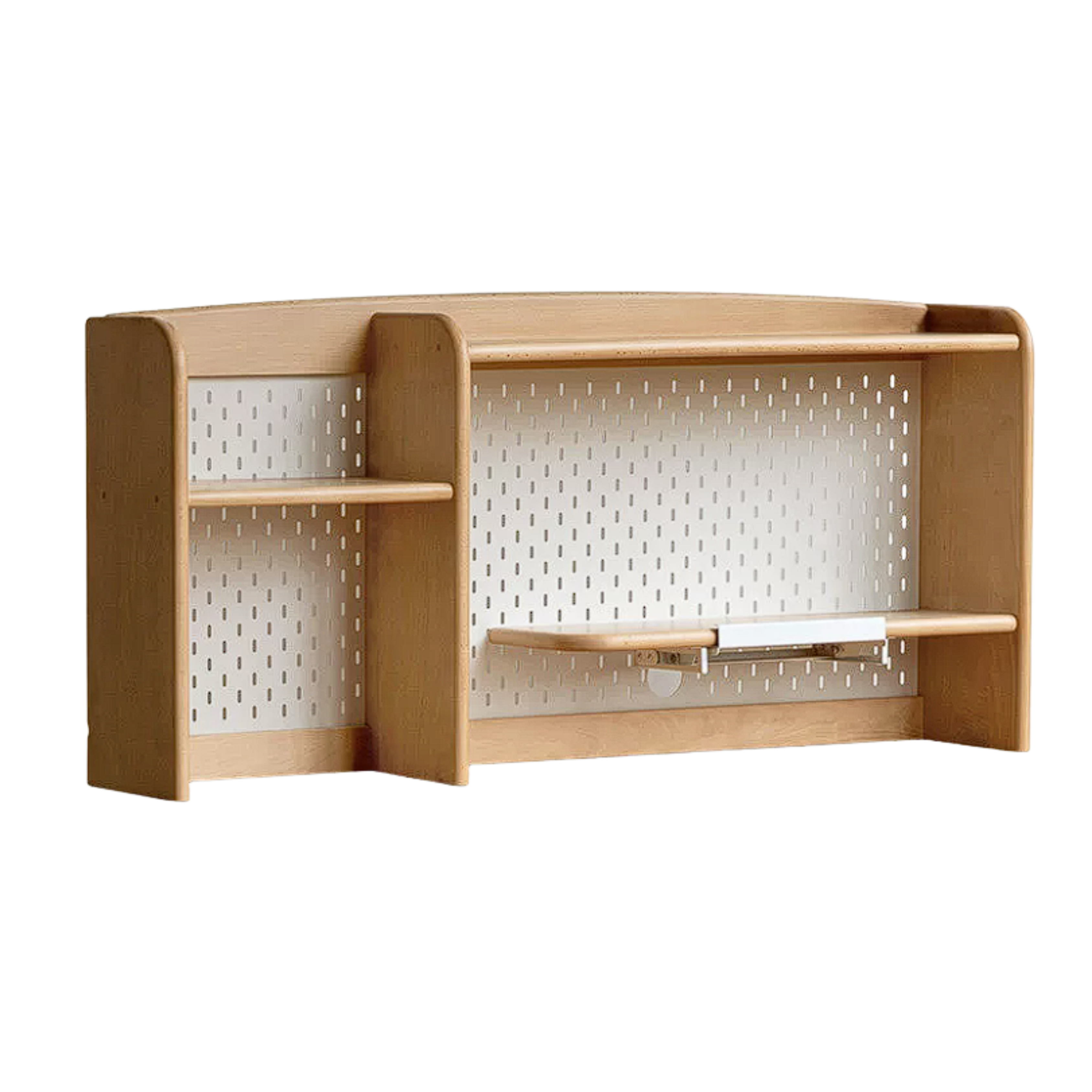 Beech, Oak, Rubberwood Solid Wood Study Desk with Shelf