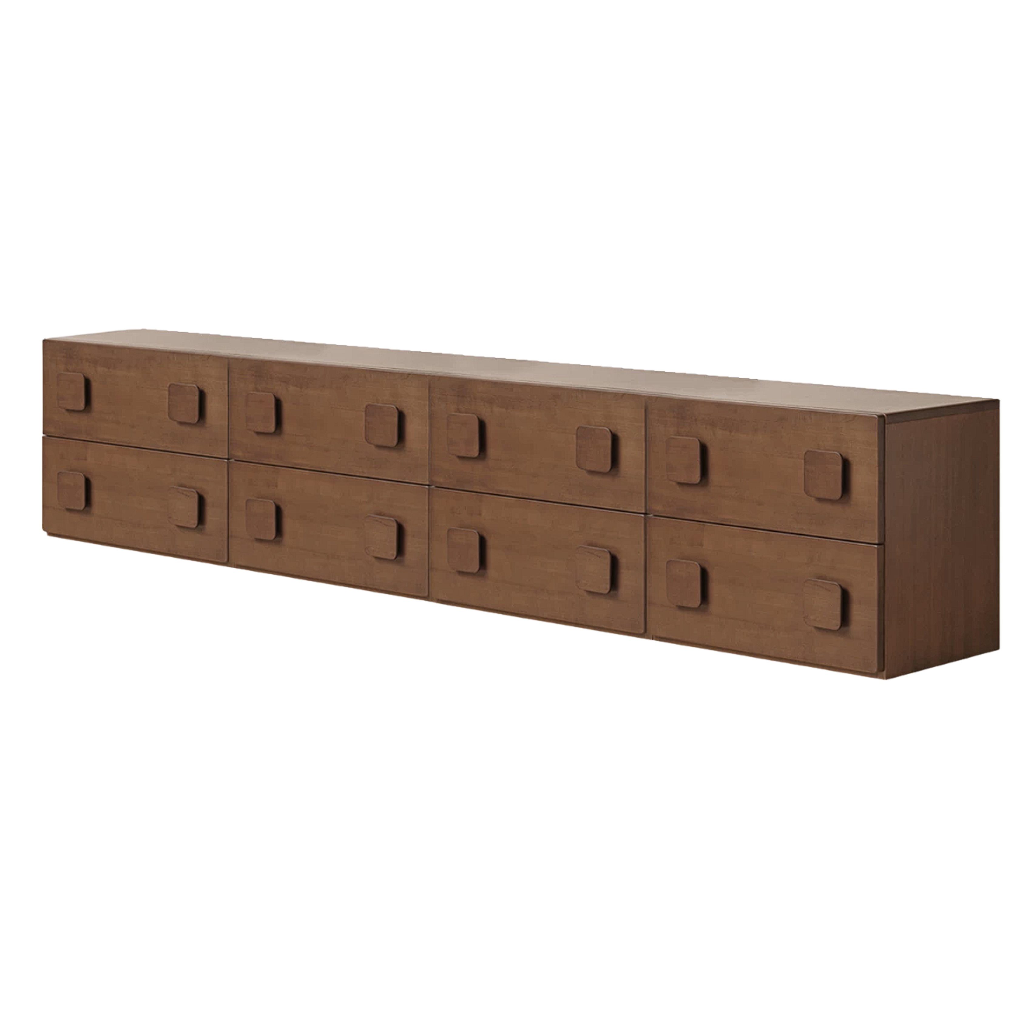 Black Walnut, Oak Solid Wood TV Cabinet Module Combination