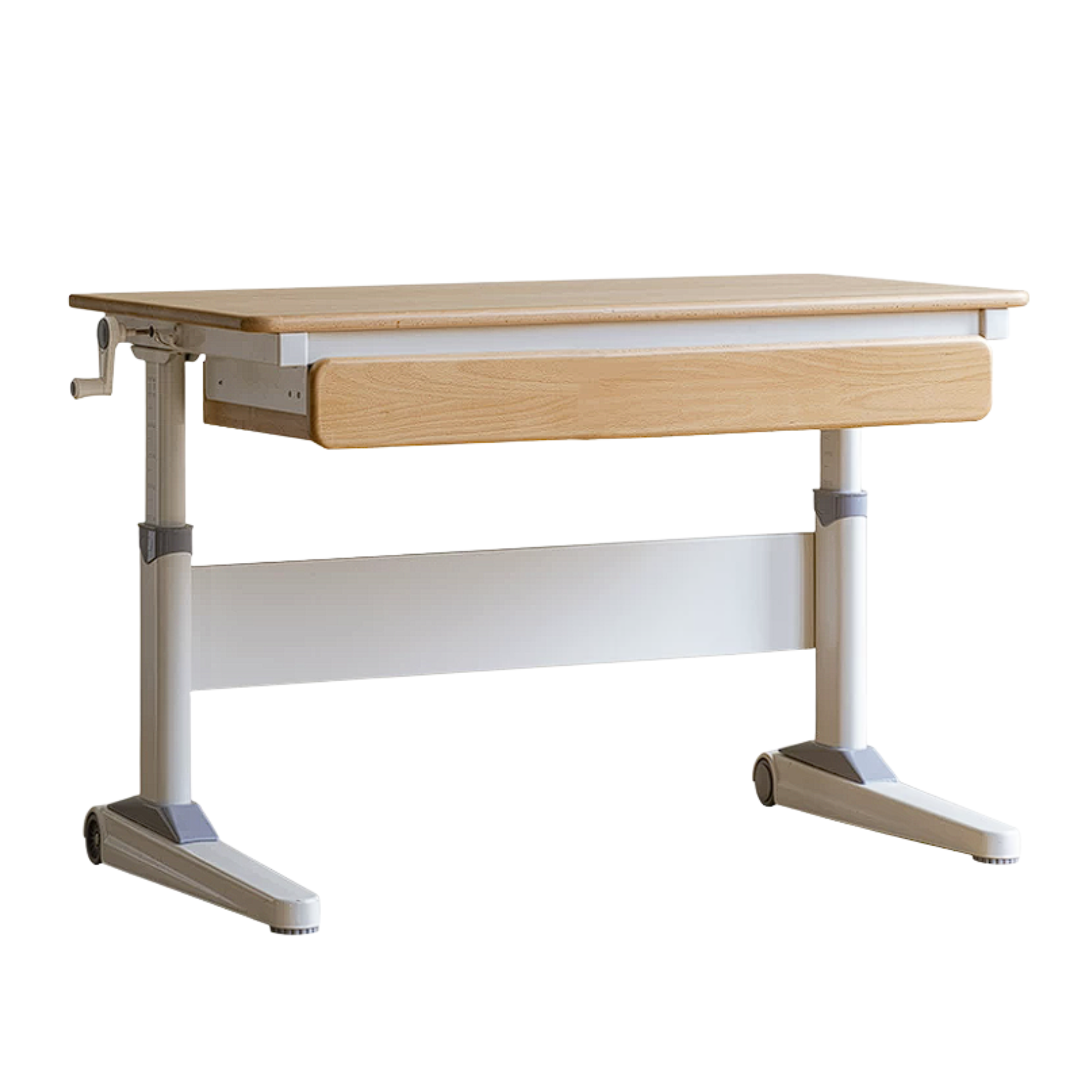 Beech Solid Wood Kids Raised and Lowered Study Table