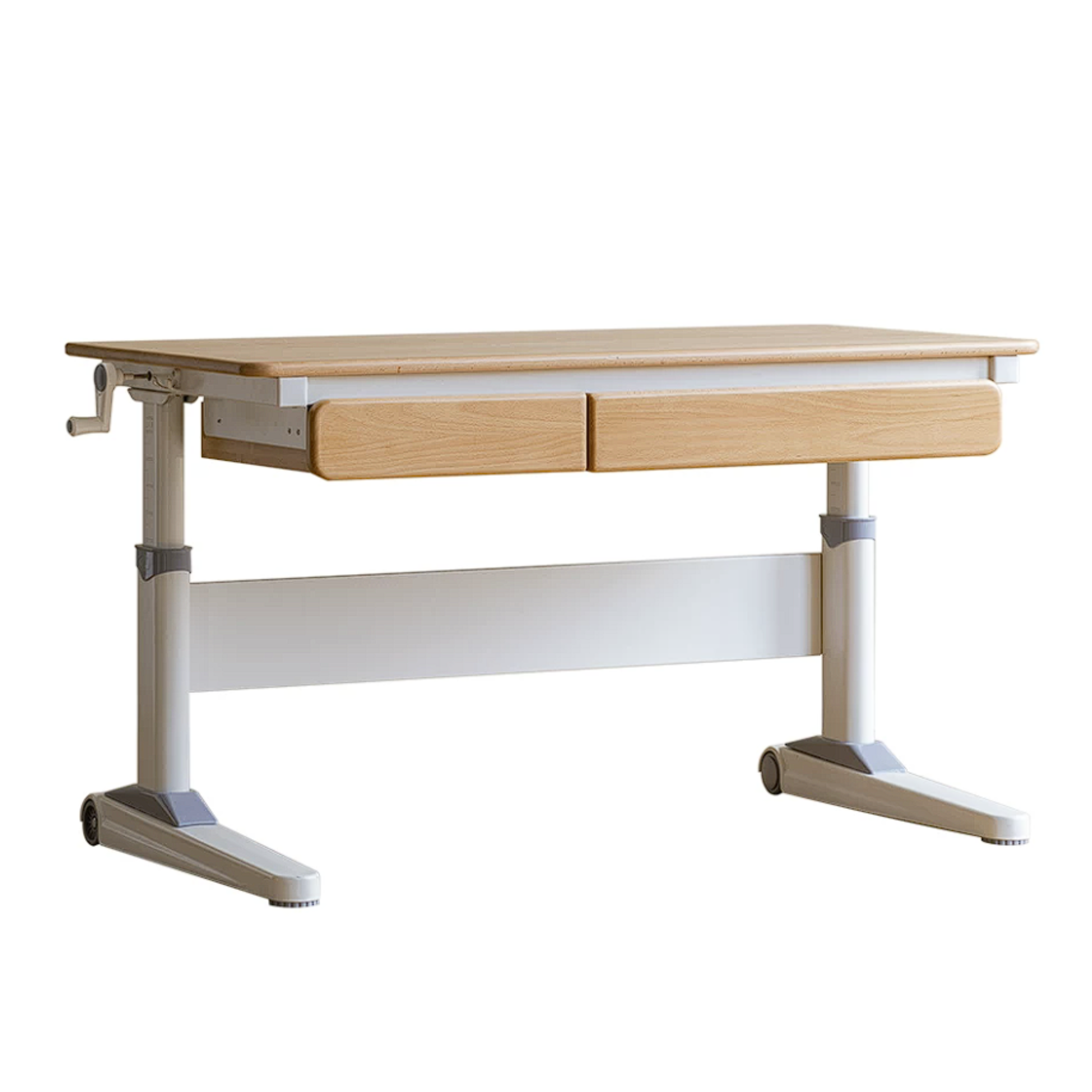 Beech Solid Wood Kids Raised and Lowered Study Table
