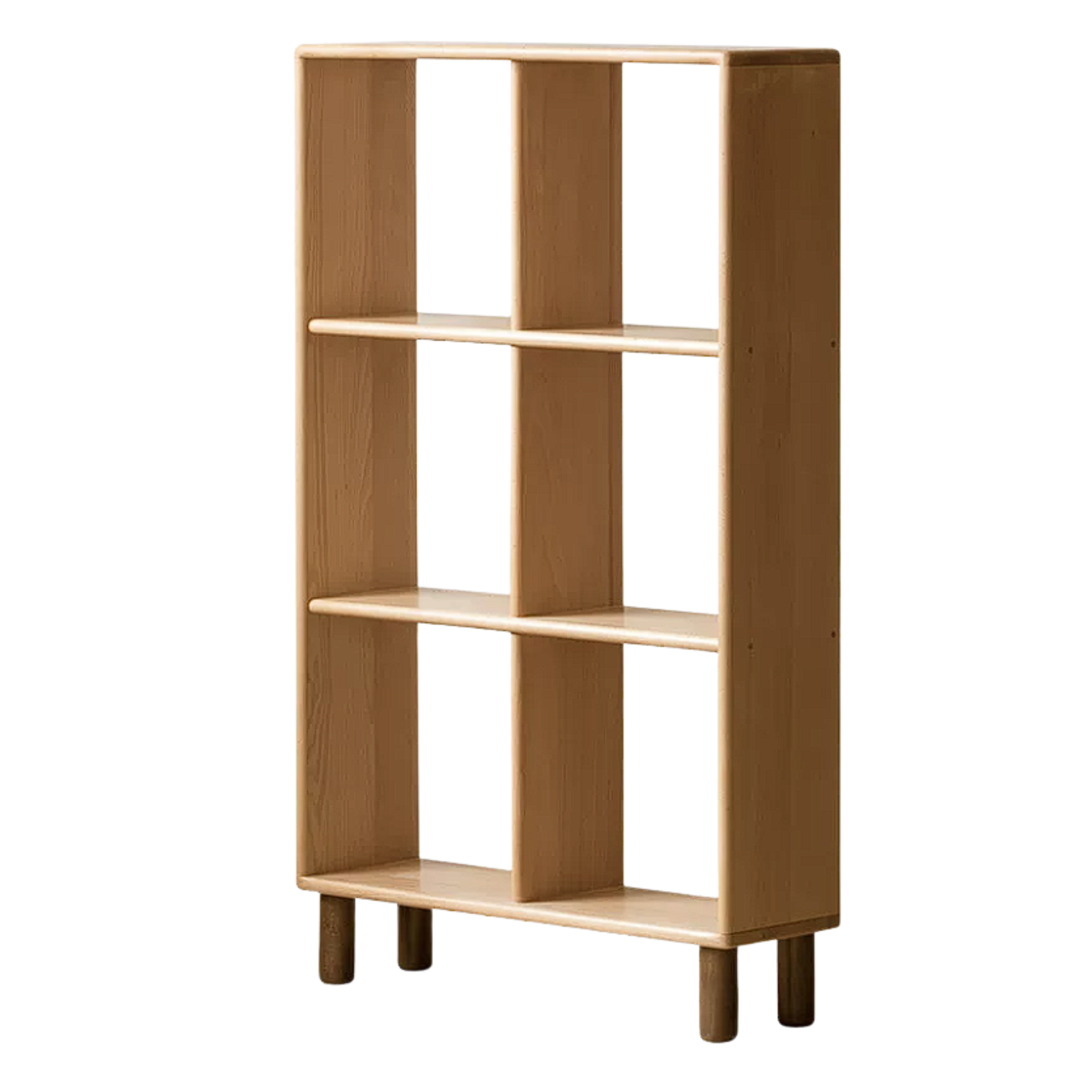 Beech, Rubberwood Solid Wood Multi-layer Kids Combination Bookcase
