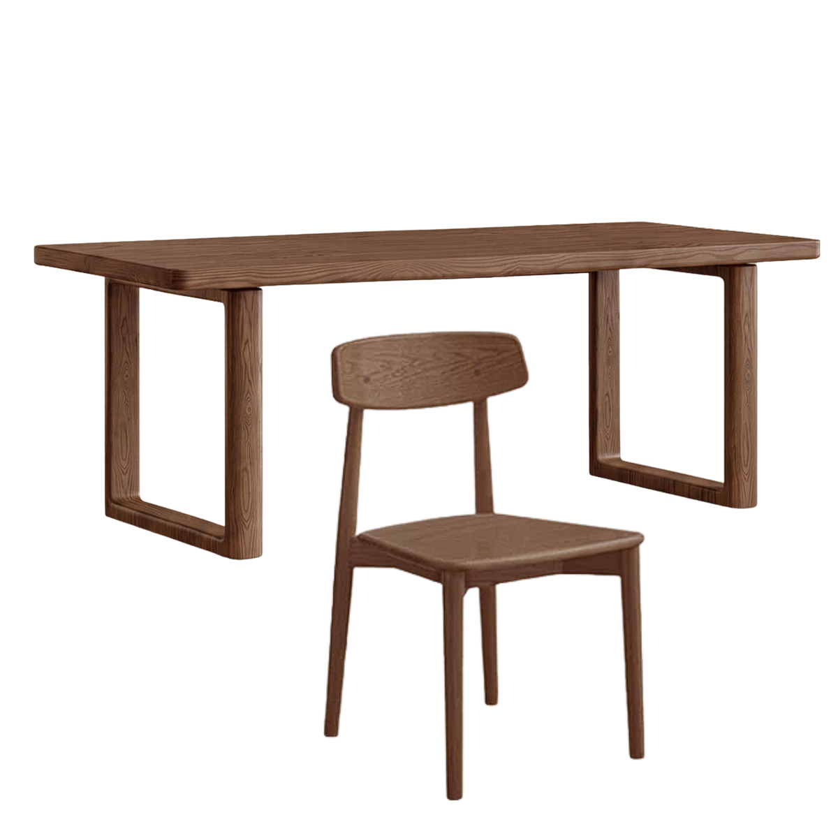 Black Walnut, Golden Pear, Ash Solid Wood Large Board Dining Table