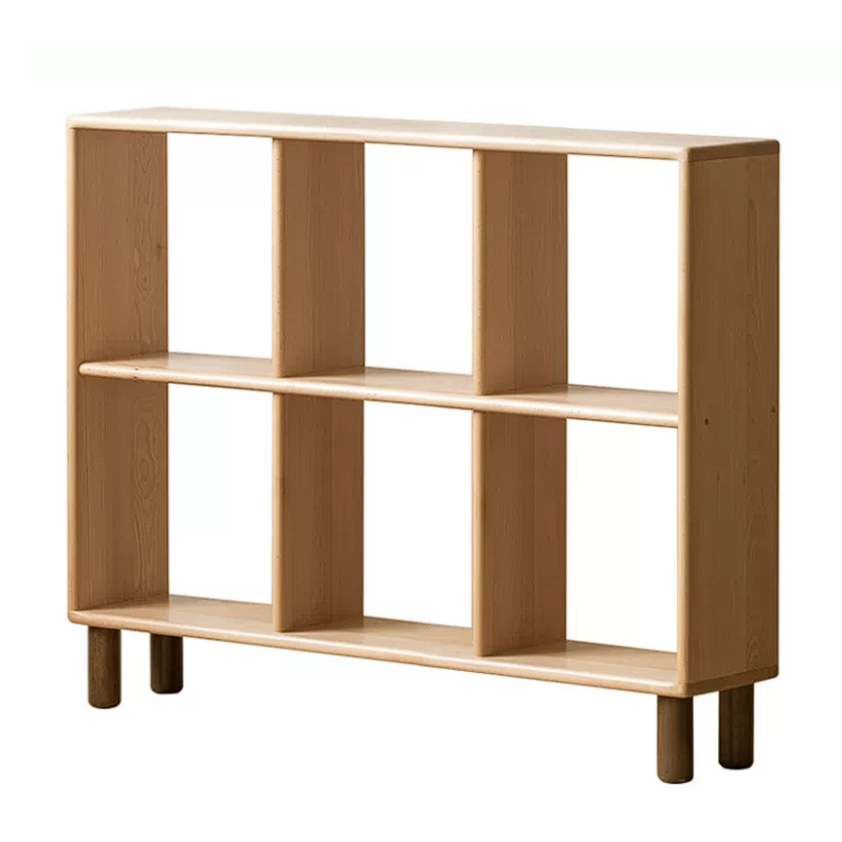 Beech, Rubberwood Solid Wood Multi-layer Kids Combination Bookcase