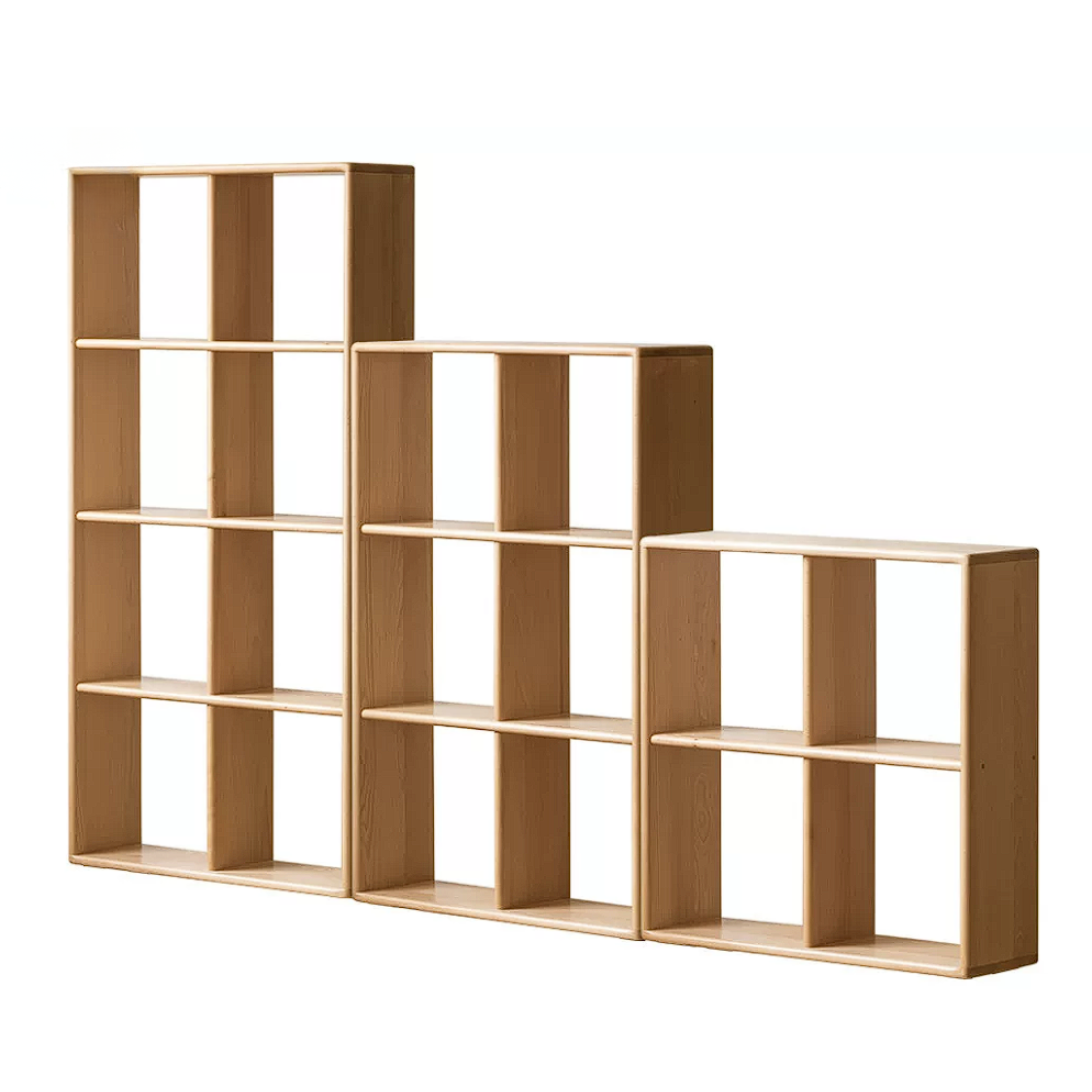 Beech, Rubberwood Solid Wood Multi-layer Kids Combination Bookcase