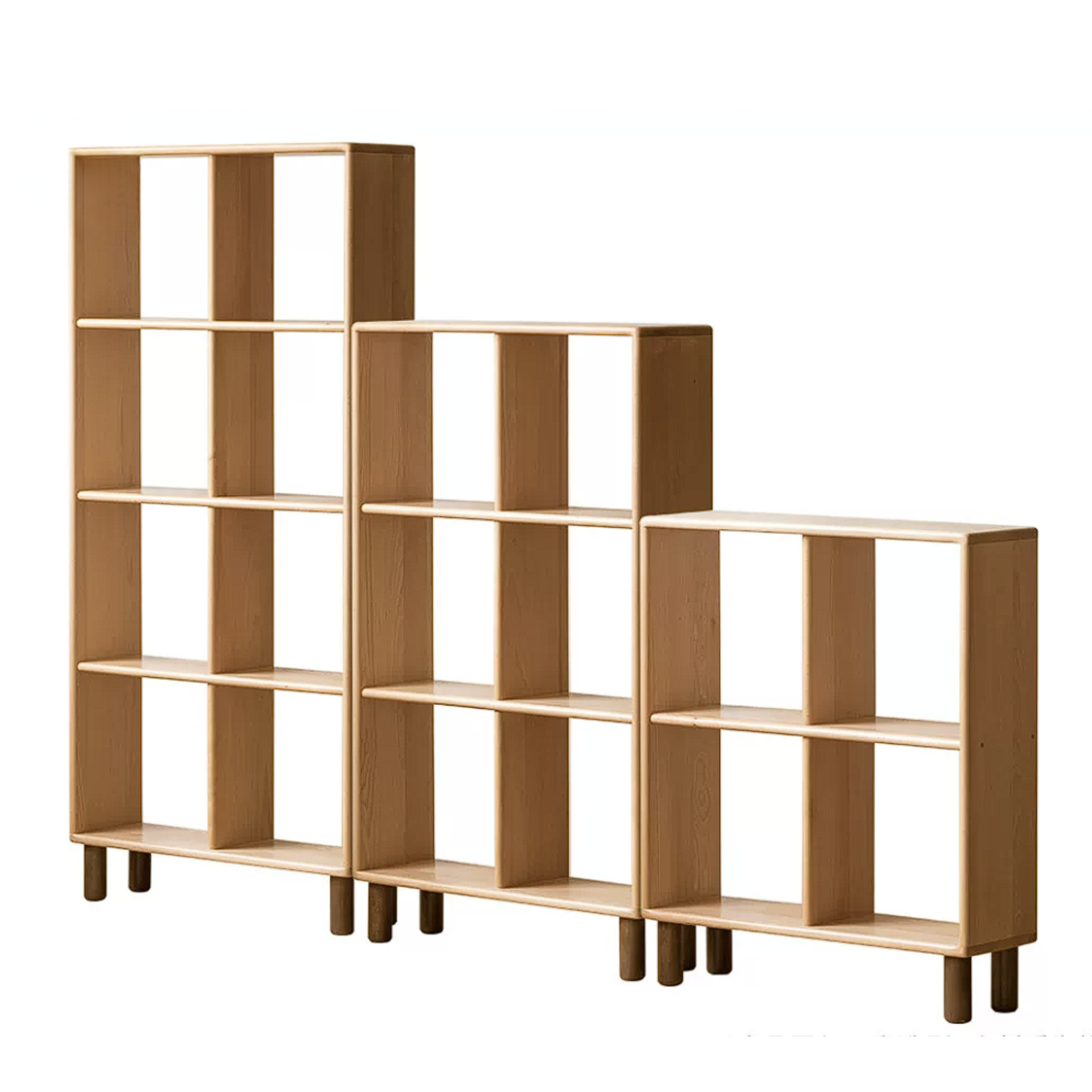 Beech, Rubberwood Solid Wood Multi-layer Kids Combination Bookcase