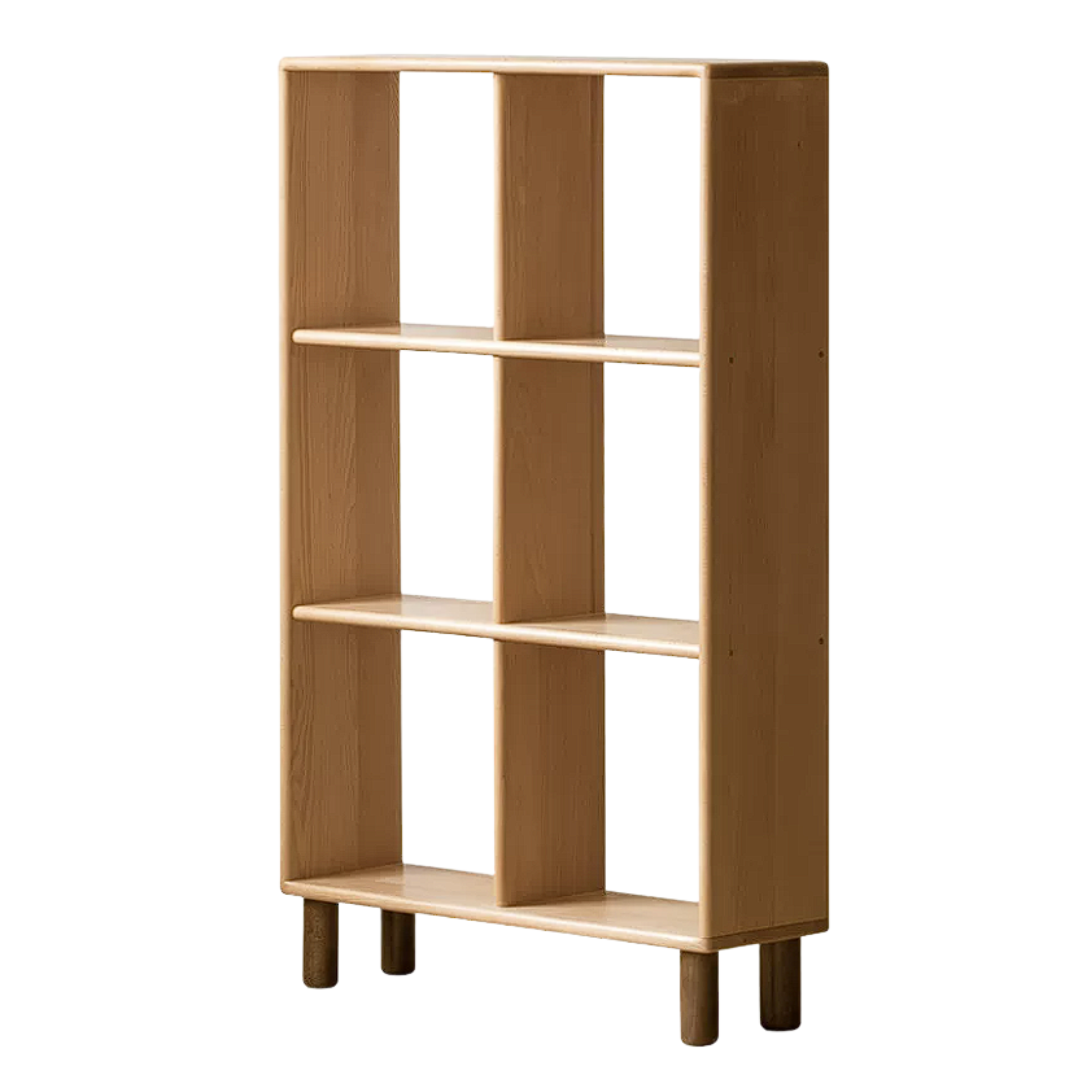 Beech, Rubberwood Solid Wood Multi-layer Kids Combination Bookcase
