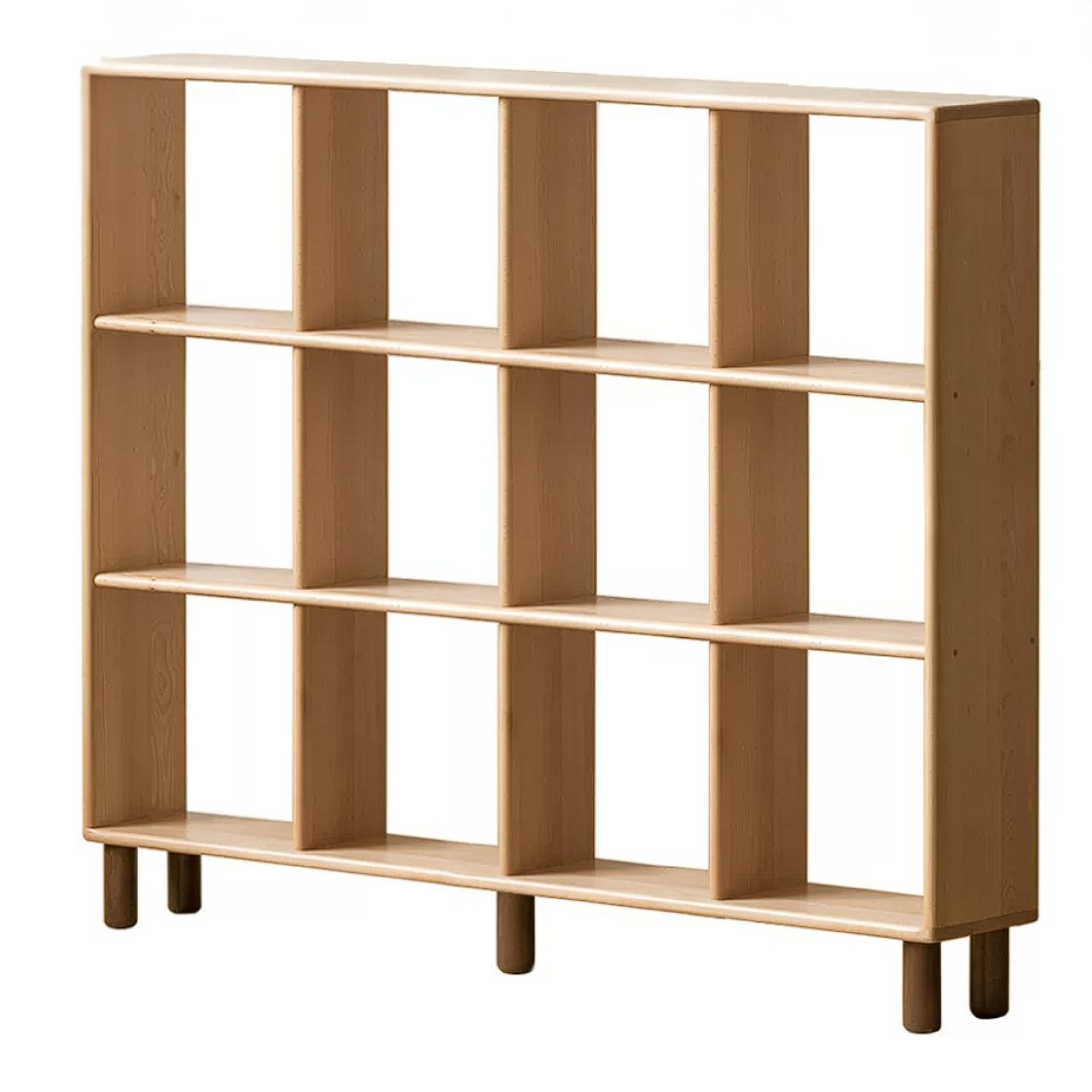 Beech, Rubberwood Solid Wood Multi-layer Kids Combination Bookcase
