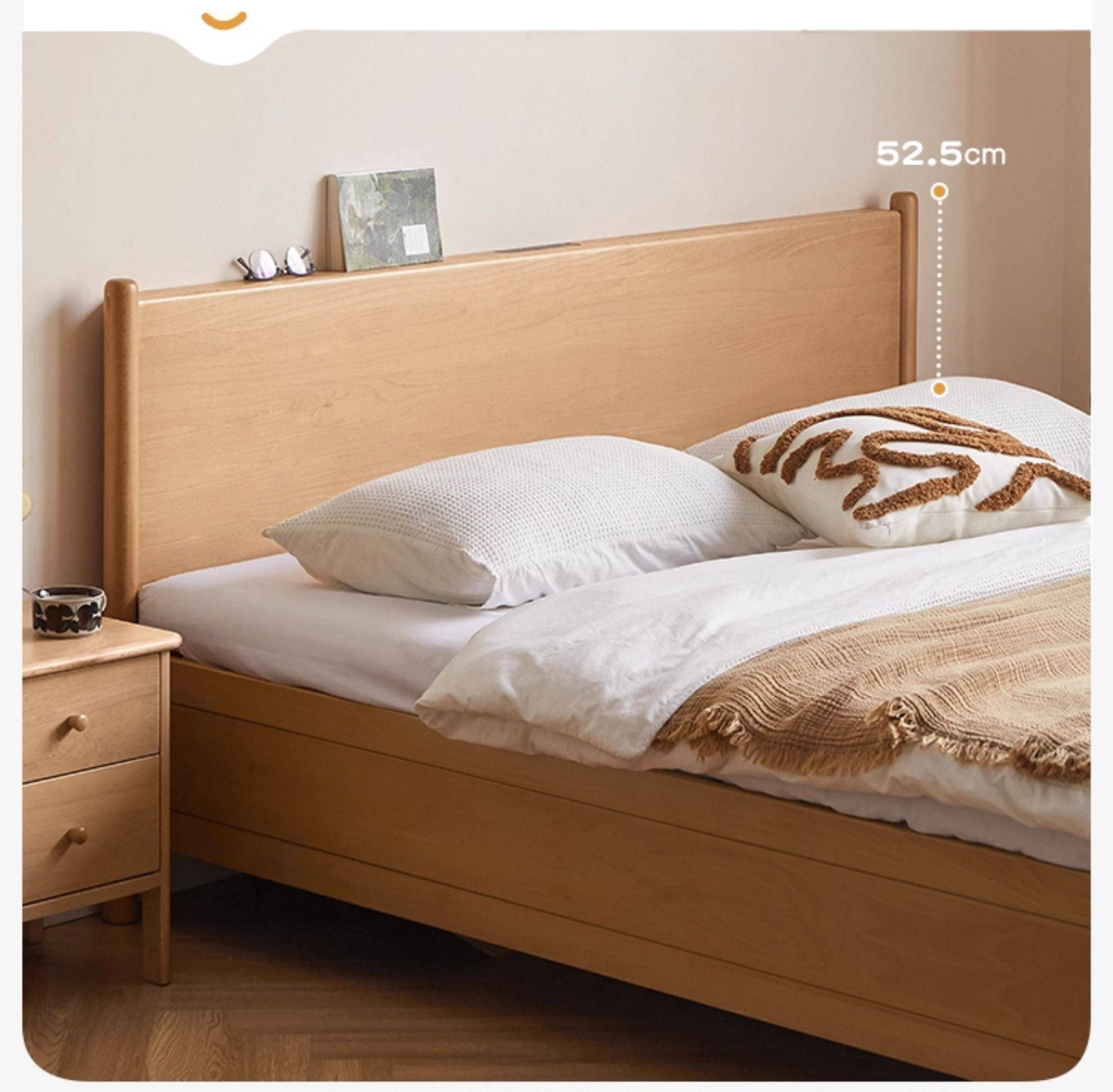 Beech Solid Wood Box Bed — Simple Design, Multi-Functional Bed