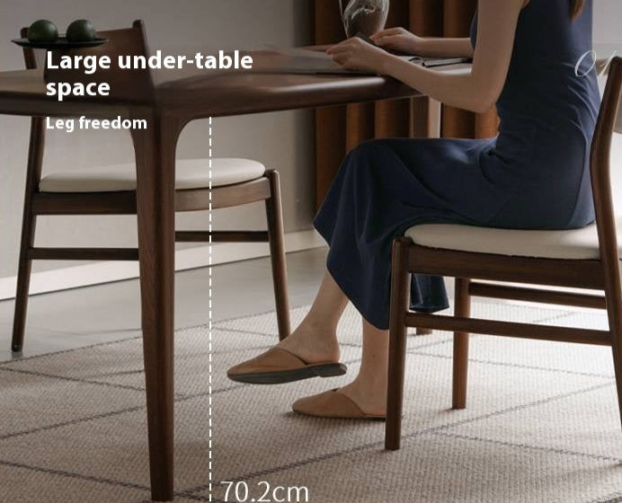 Black Walnut Solid Wood Rectangular Dining Table