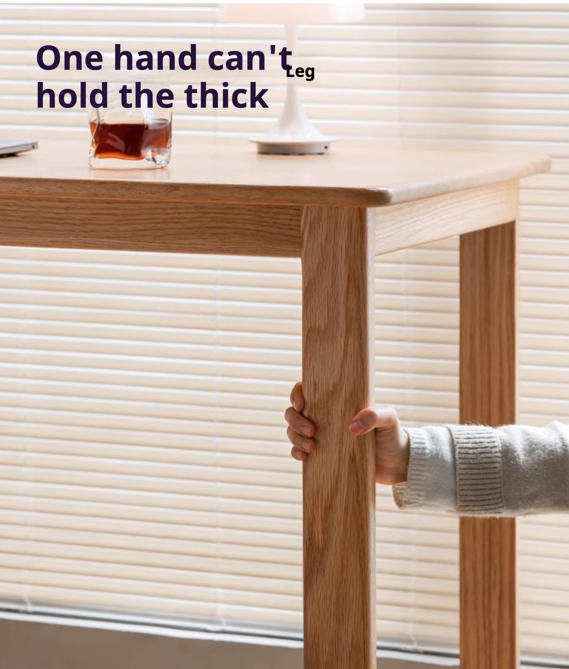 Oak Solid Wood Desk and Bookshelf Integrated Office Desk