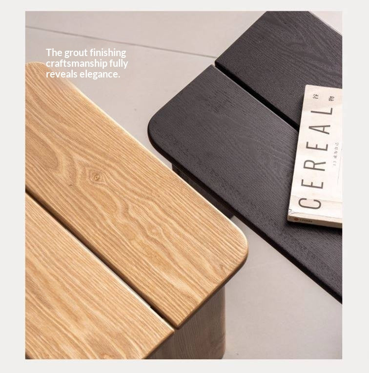 Ash Solid Wood Wabi-Sabi Style Square Chairs